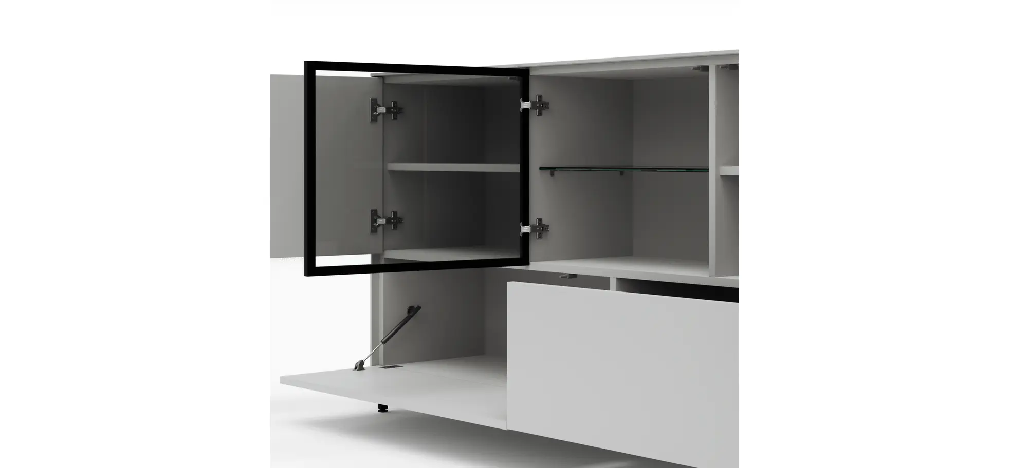Sideboard Medio - Lack, Weiß