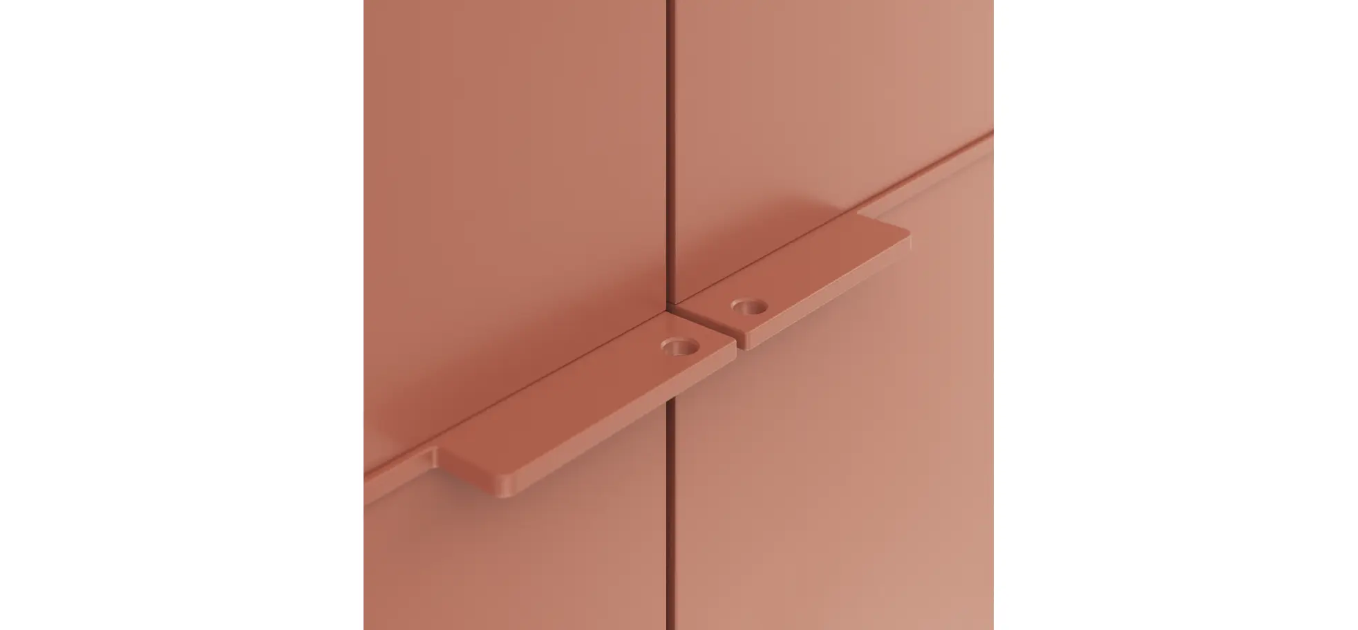 Drehtürenschrank Matera - BTH ca. 301x60x235 cm, Lack Matt, Pfirsich