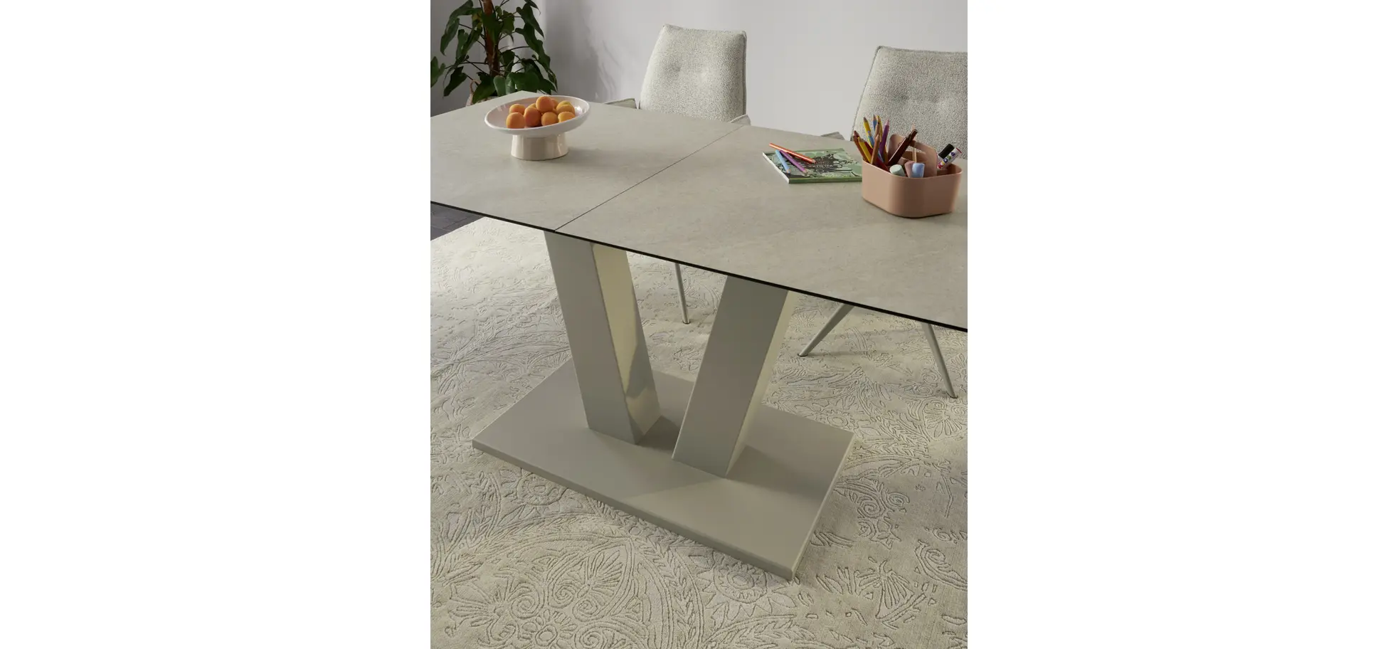 Esstisch Dinner - ausziehbar, LB ca. 160x 90 cm, HPL, Sand