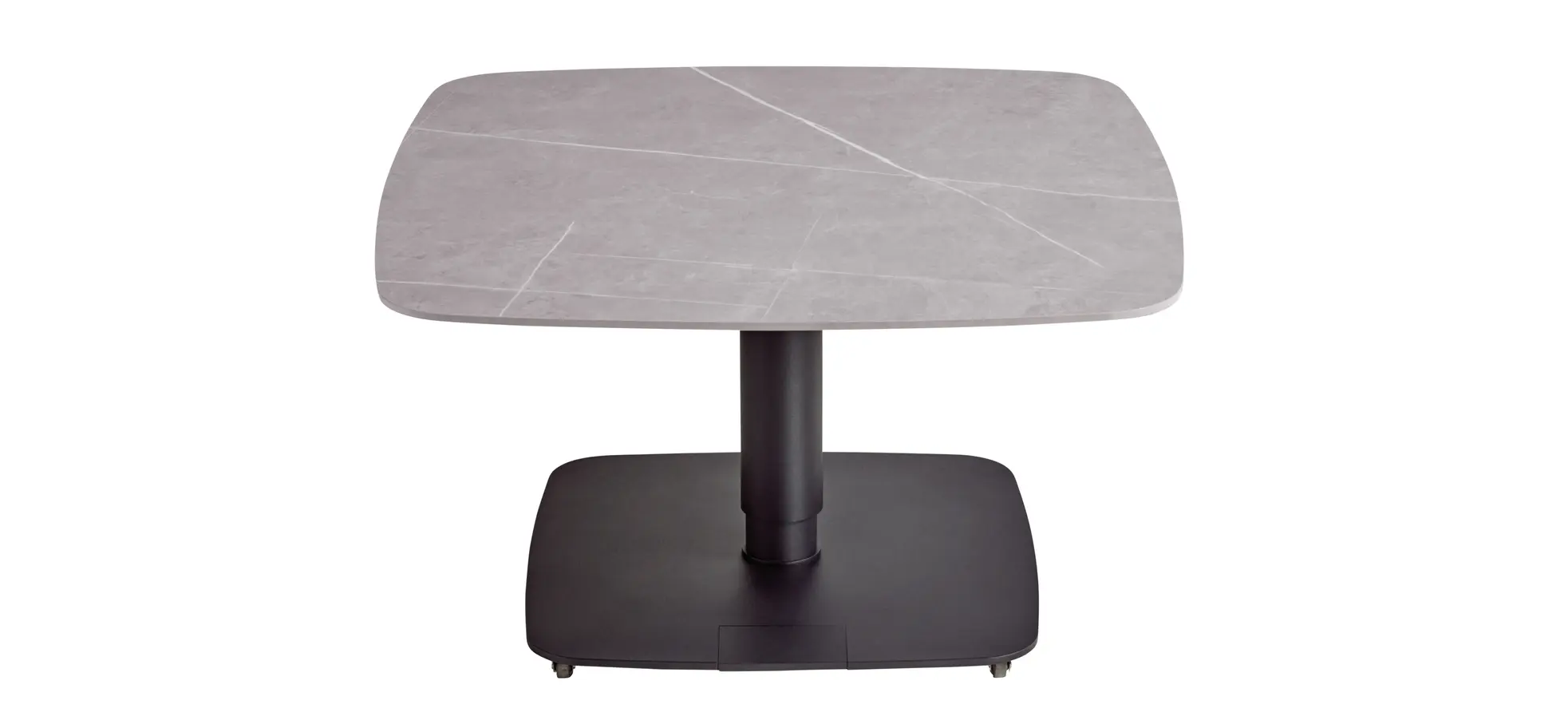 Couchtisch Camas - LBH ca. 75x75x42 cm, Keramik, Dunkelgrau