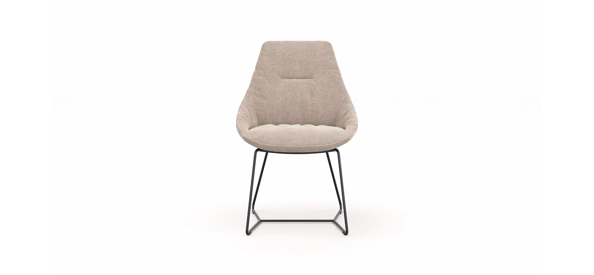 Stuhl Pegara - Stoff, Beige