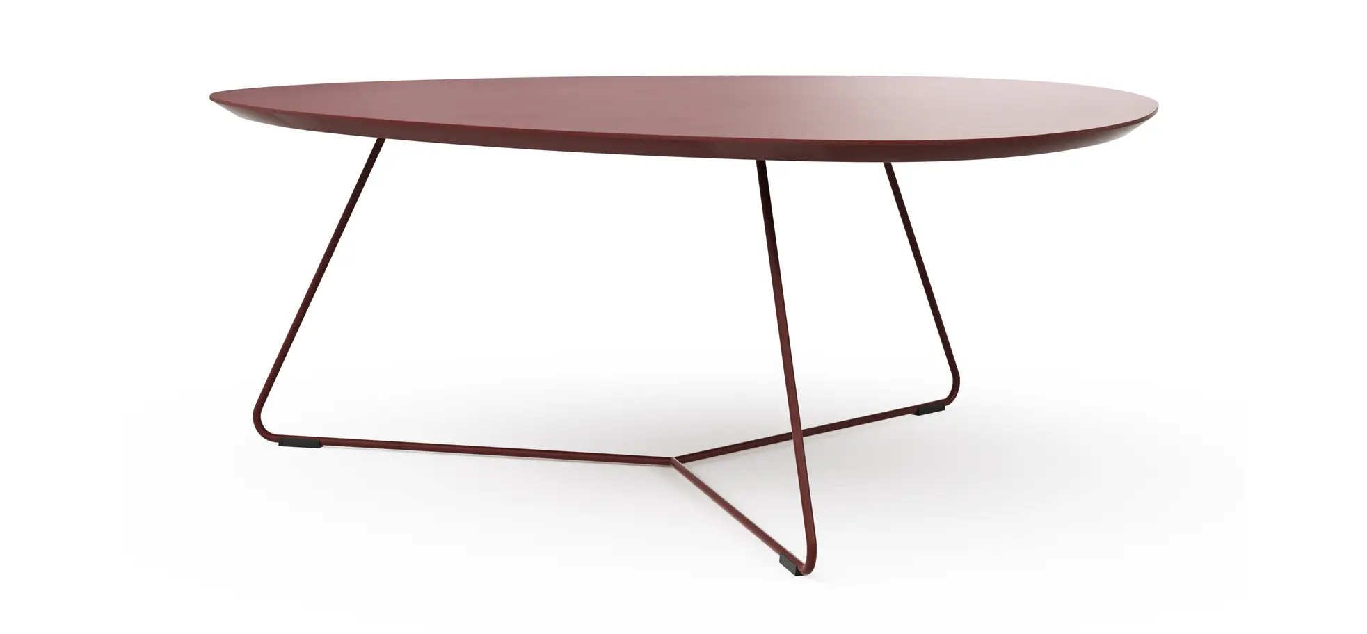 Couchtisch Fano - LBH ca. 96x86x38 cm, Fenix, Bordeaux
