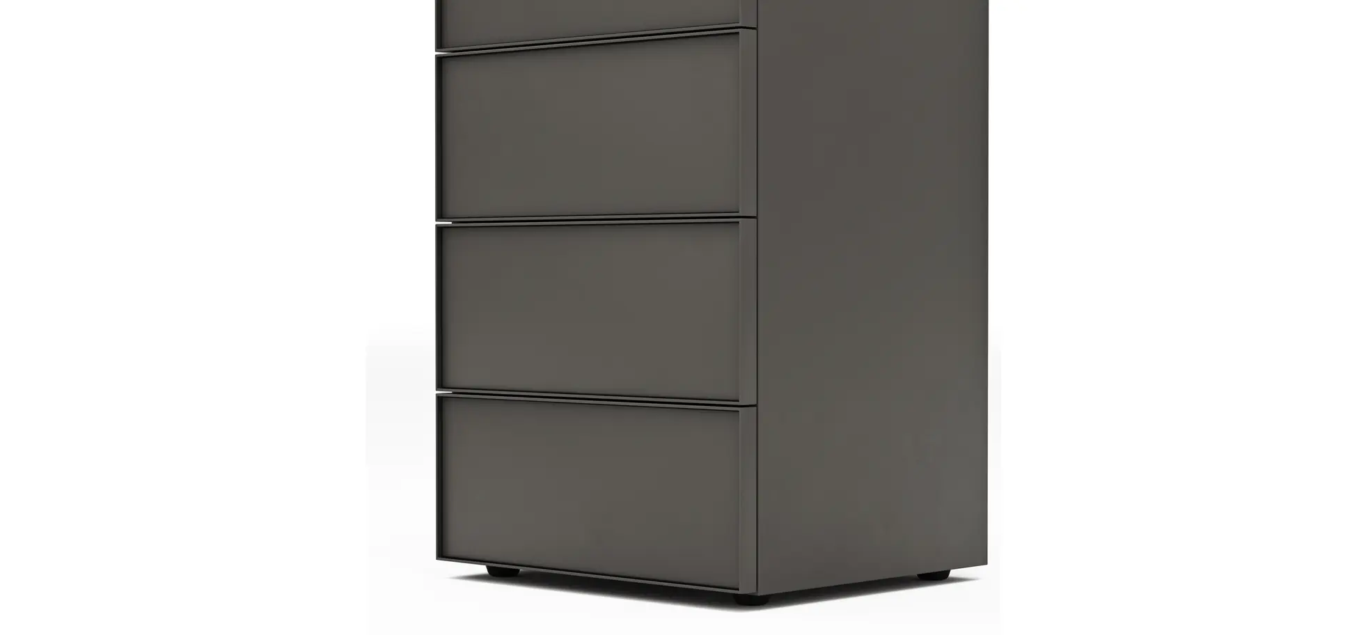 Kommode Loretto - BHT ca. 60x115x53 cm, Lack matt, Anthrazit