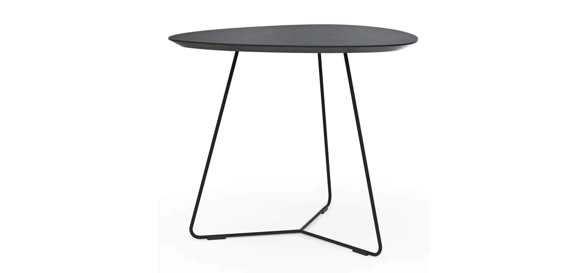 Ecktisch Fano - LBH ca. 59x50x50 cm, Fenix, Schwarz