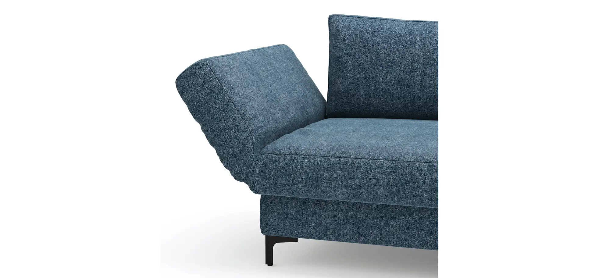 Schlafsofa Verano - Ausrichtung links inkl. Schlaffunktion und Bettkasten, Stoff, Petrol