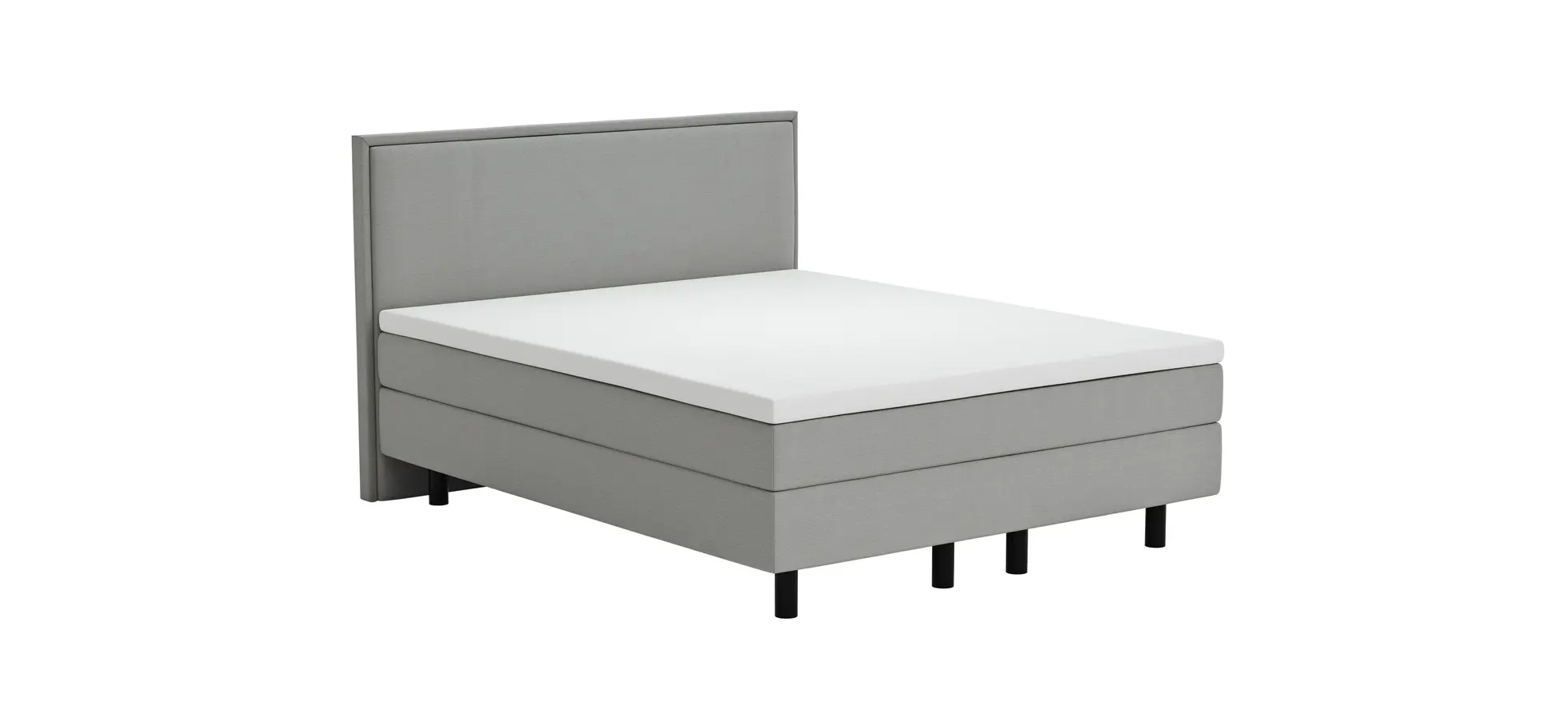 Boxspringbett Valencia - Liegefläche ca. 160x200 cm, Stoff, Zink 100093