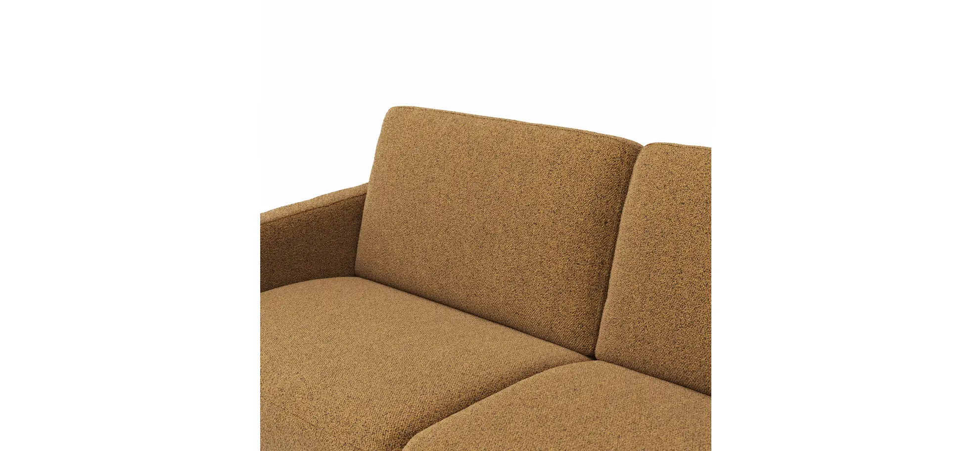 Sofa Nuoro - 2,5-Sitzer inkl. Schlaffunktion, Armlehne mit Kufe, Stoff, Cognac