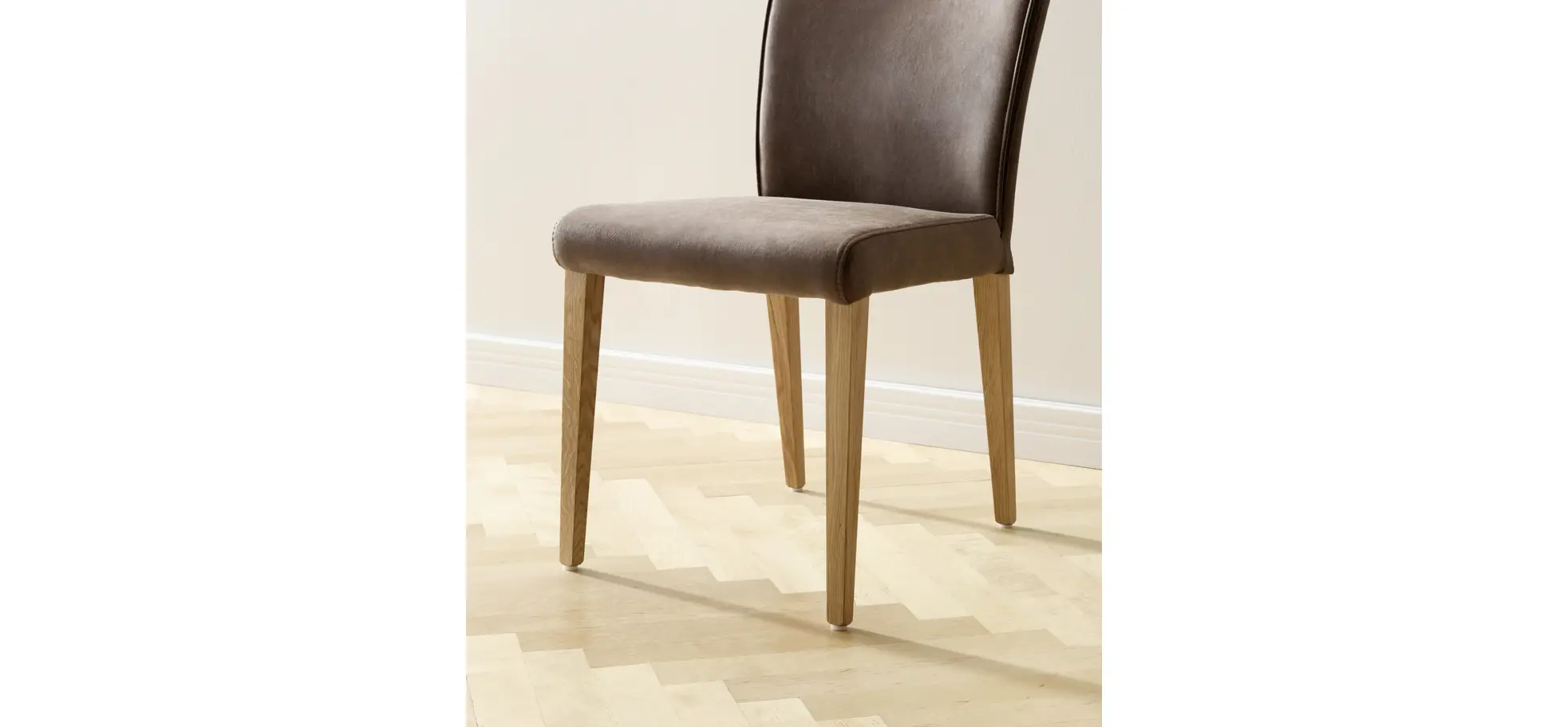 Stuhl Florea - Stoff, Dunkelbraun