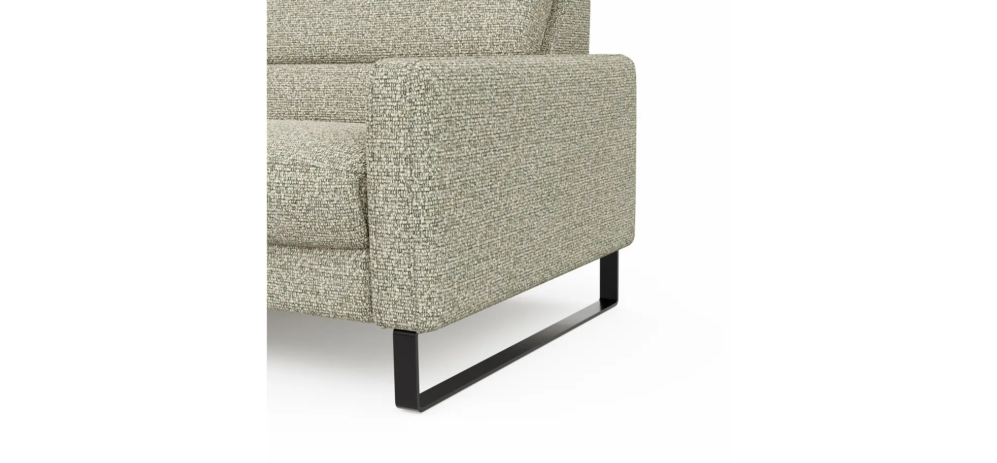 Ecksofa Valera - Longchair mit 3-Sitzer rechts inkl. Rückenlehne verstellbar, Stoff, Limone