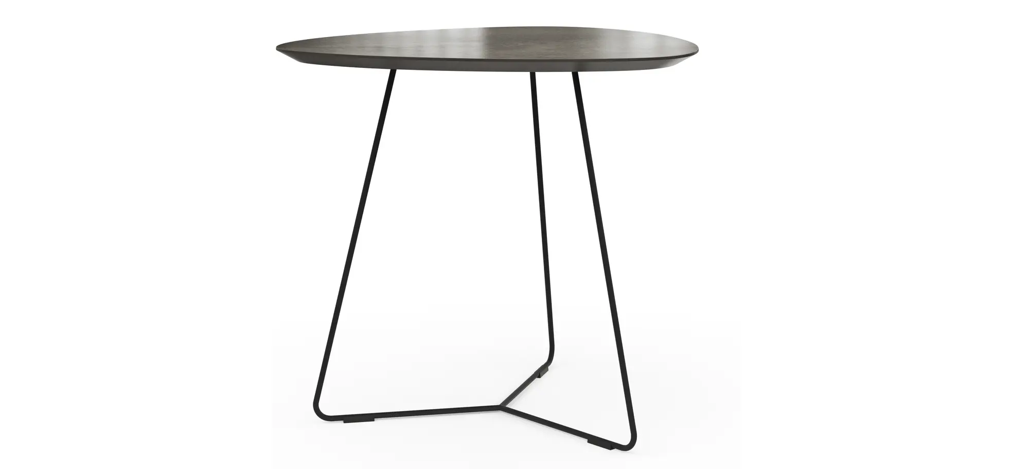 Ecktisch Fano - LBH ca. 59x50x55 cm, HPL Laminat, Graubraun