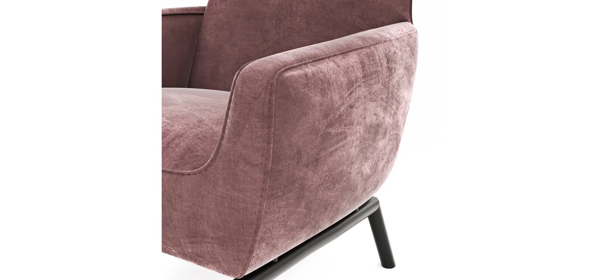 Sessel Matina - Größe L, Velour, Weinrot