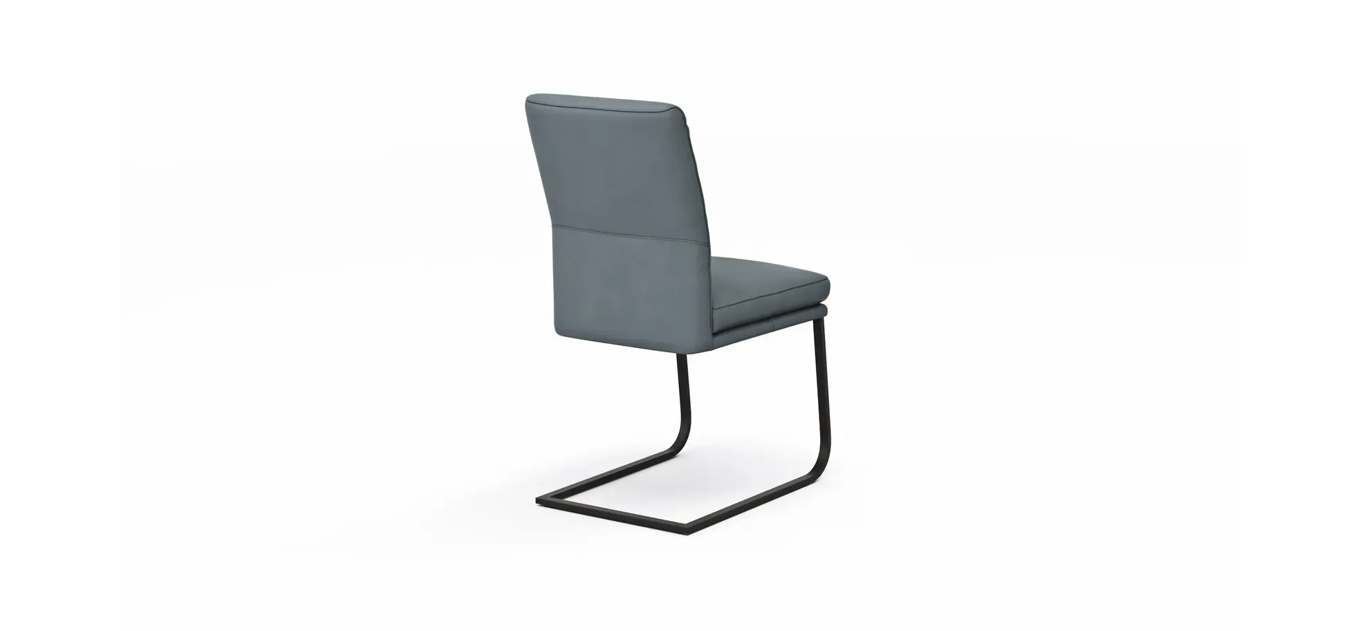 Freischwinger Valloni, Leder, Hellblau