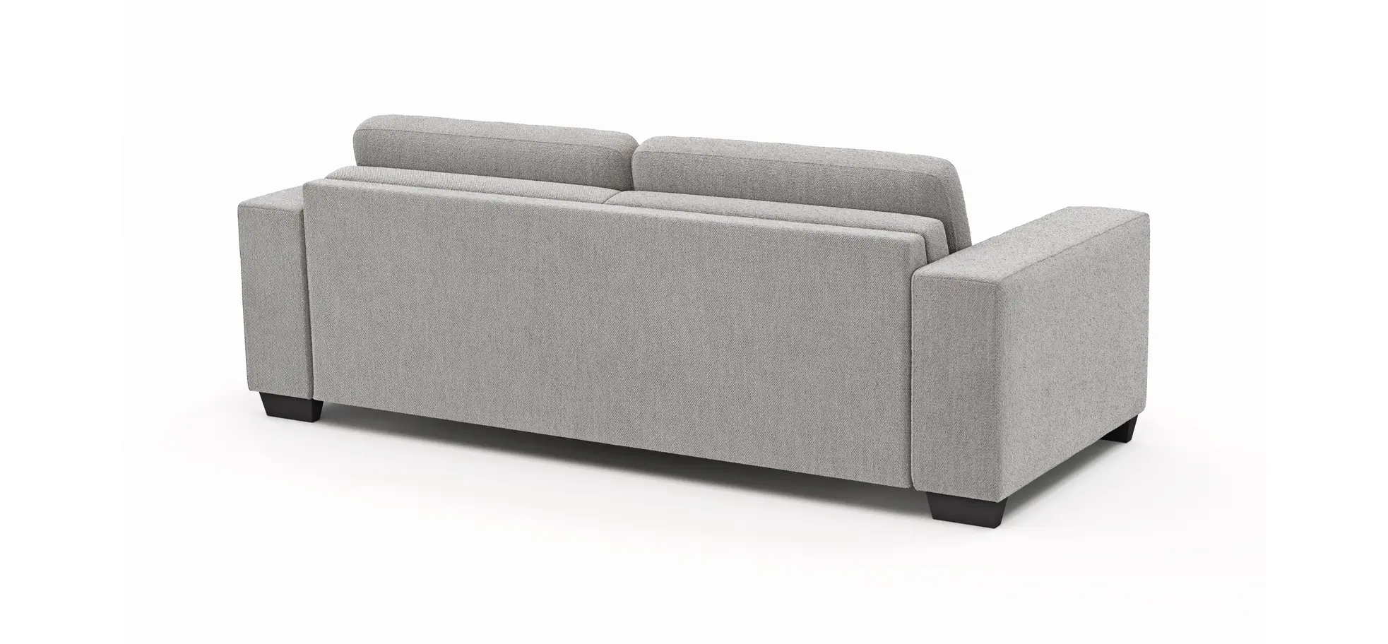 Sofa Nuoro - 3-Sitzer inkl. Schlaffunktion, Stoff, Grau
