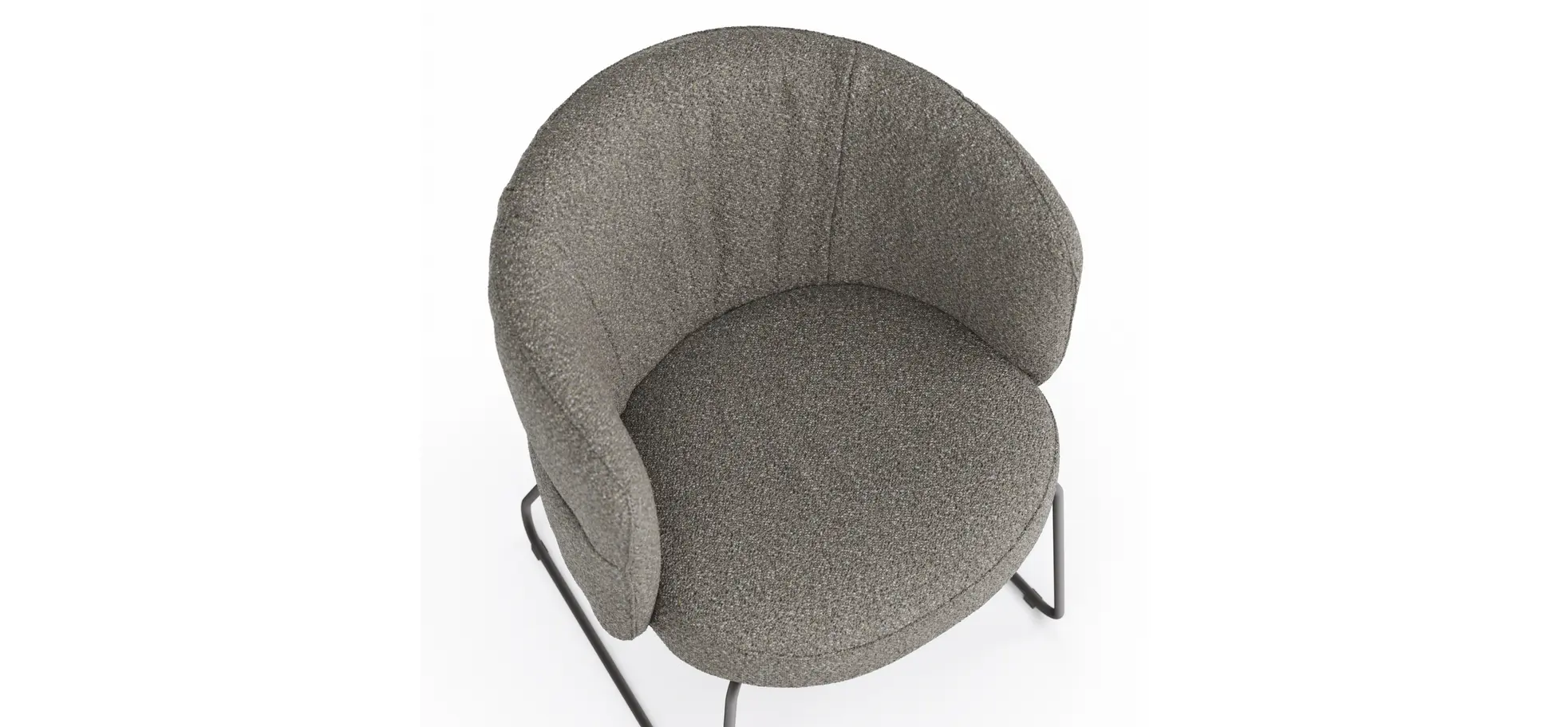 Armlehnstuhl Milana - Stoff, Grau