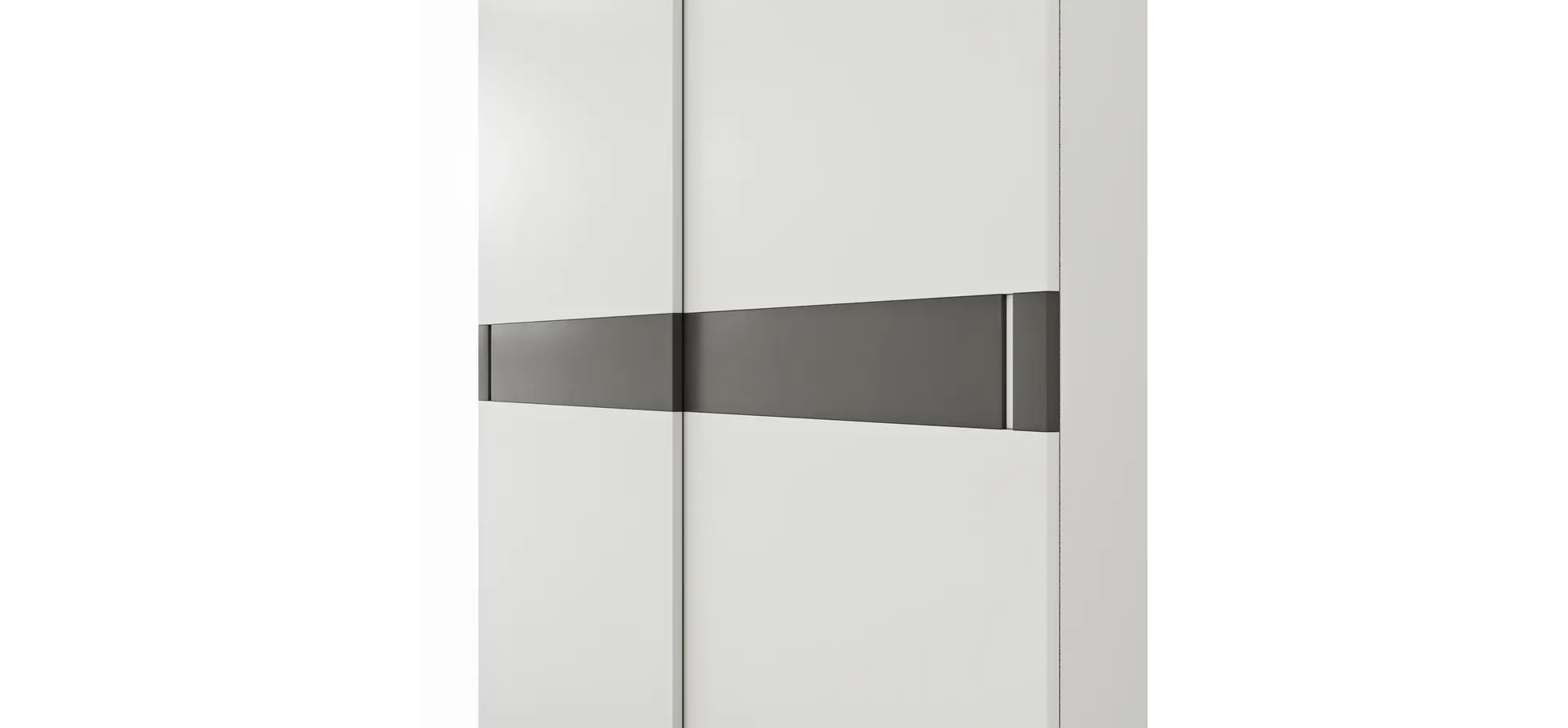 Schiebetürenschrank Loretto - B ca. 280 cm, Lack matt, Weiß