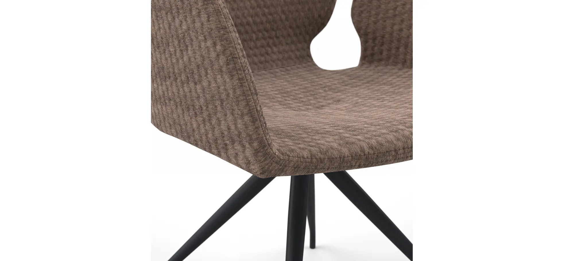 Armlehnstuhl Saltino - Stoff, Taupe