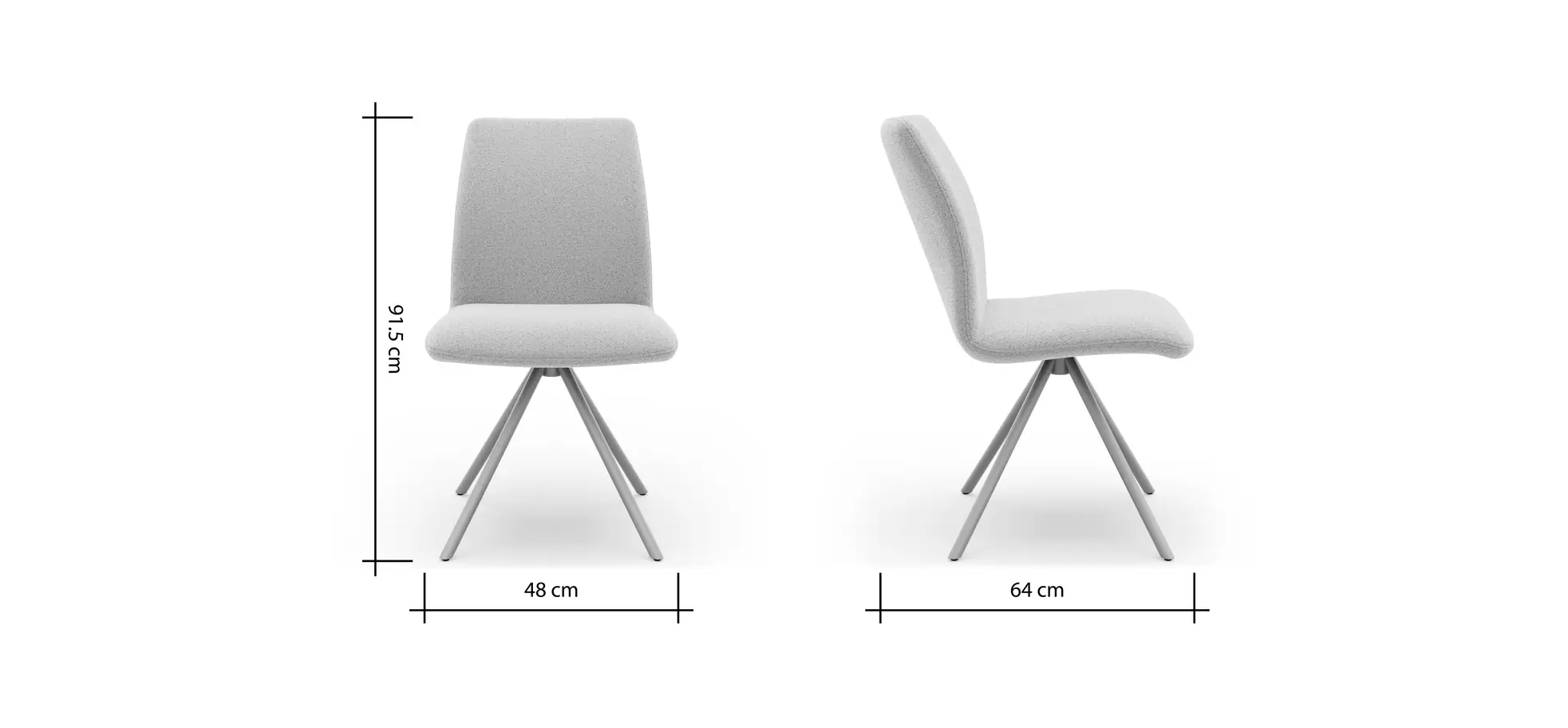 Stuhl Sedana - Stoff, Grau