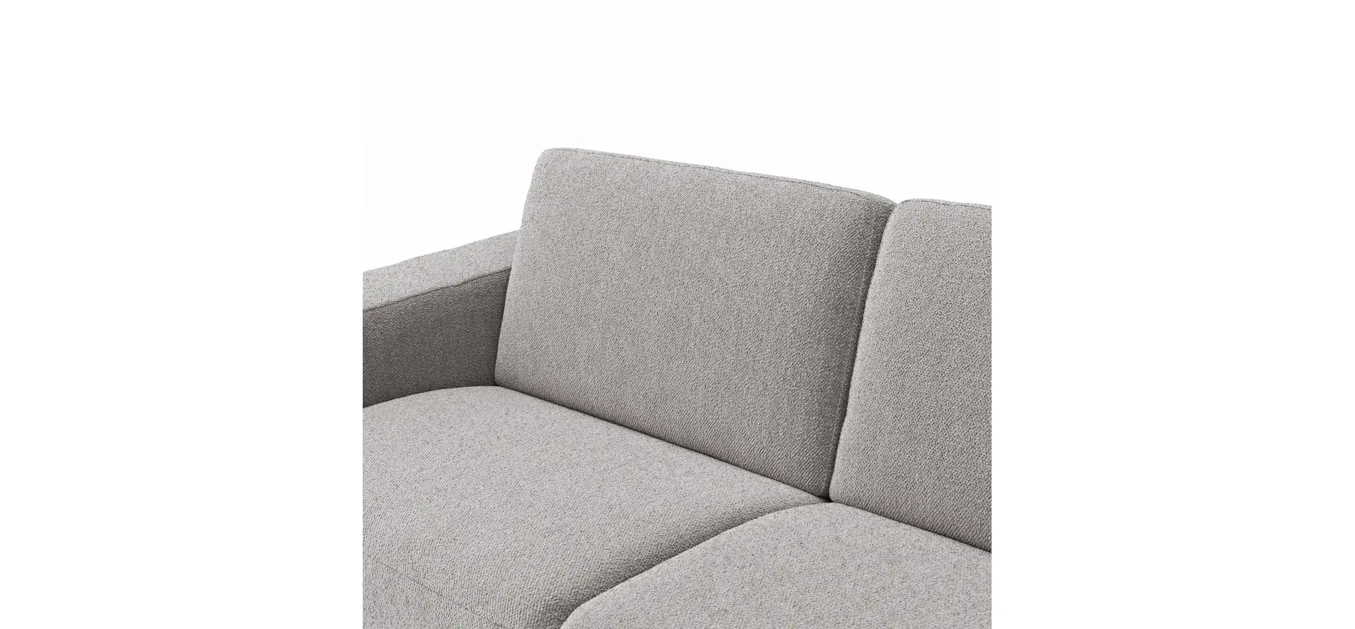 Sofa Nuoro - 2,5-Sitzer inkl. Schlaffunktion, Armlehne breit, Stoff, Grau