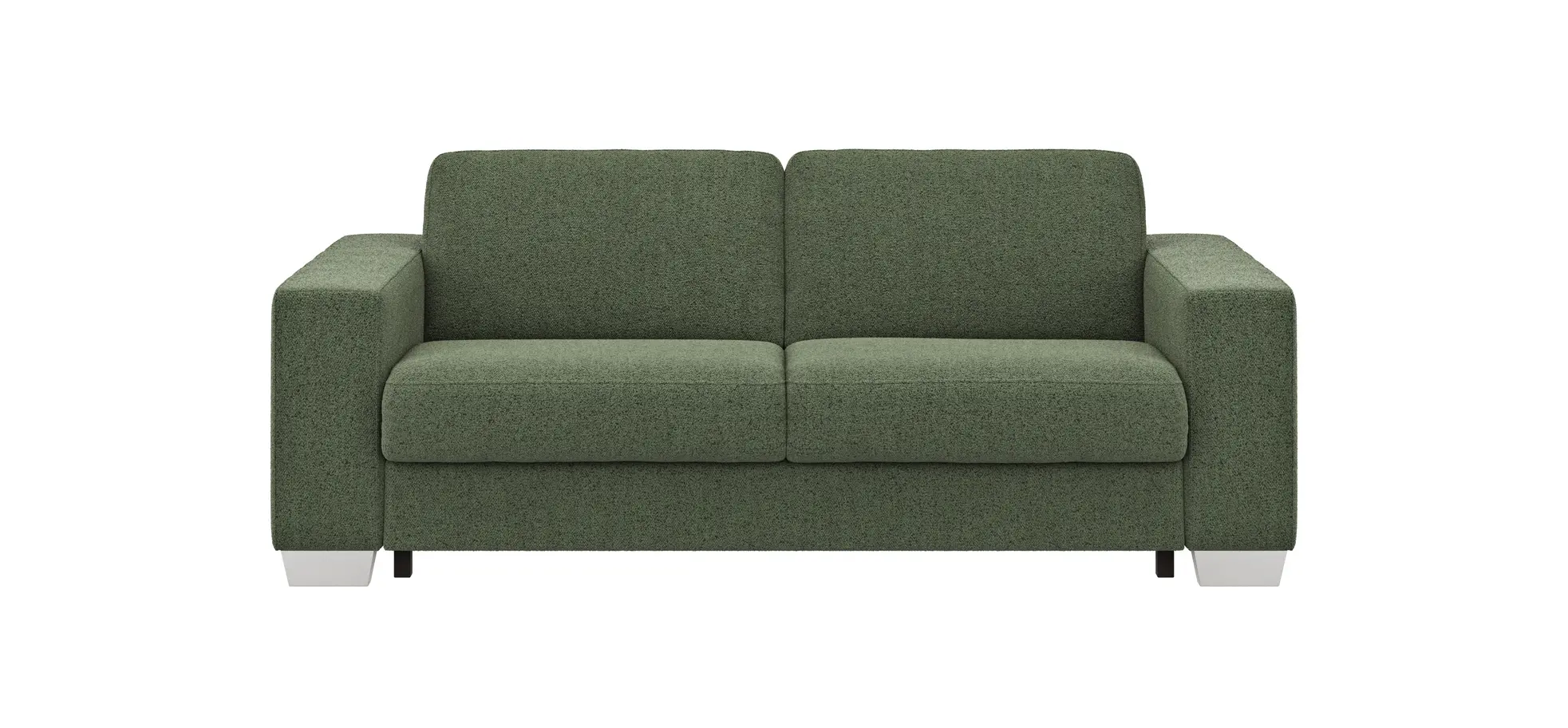 Sofa Nuoro - 2,5-Sitzer inkl. Schlaffunktion, Armlehne breit, Stoff, Olivgrün 109143