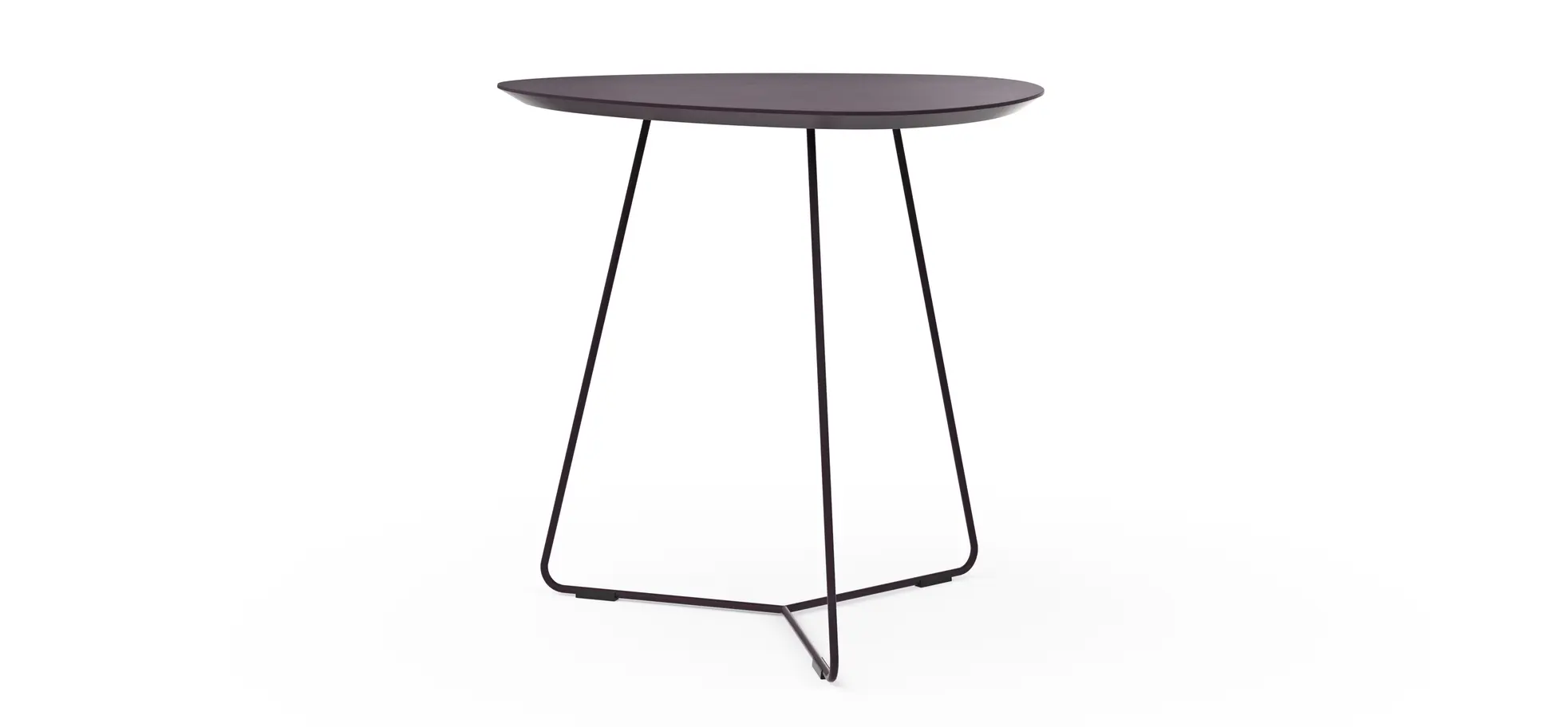 Ecktisch Fano - LBH ca. 59x50x55 cm, Fenix, Aubergine