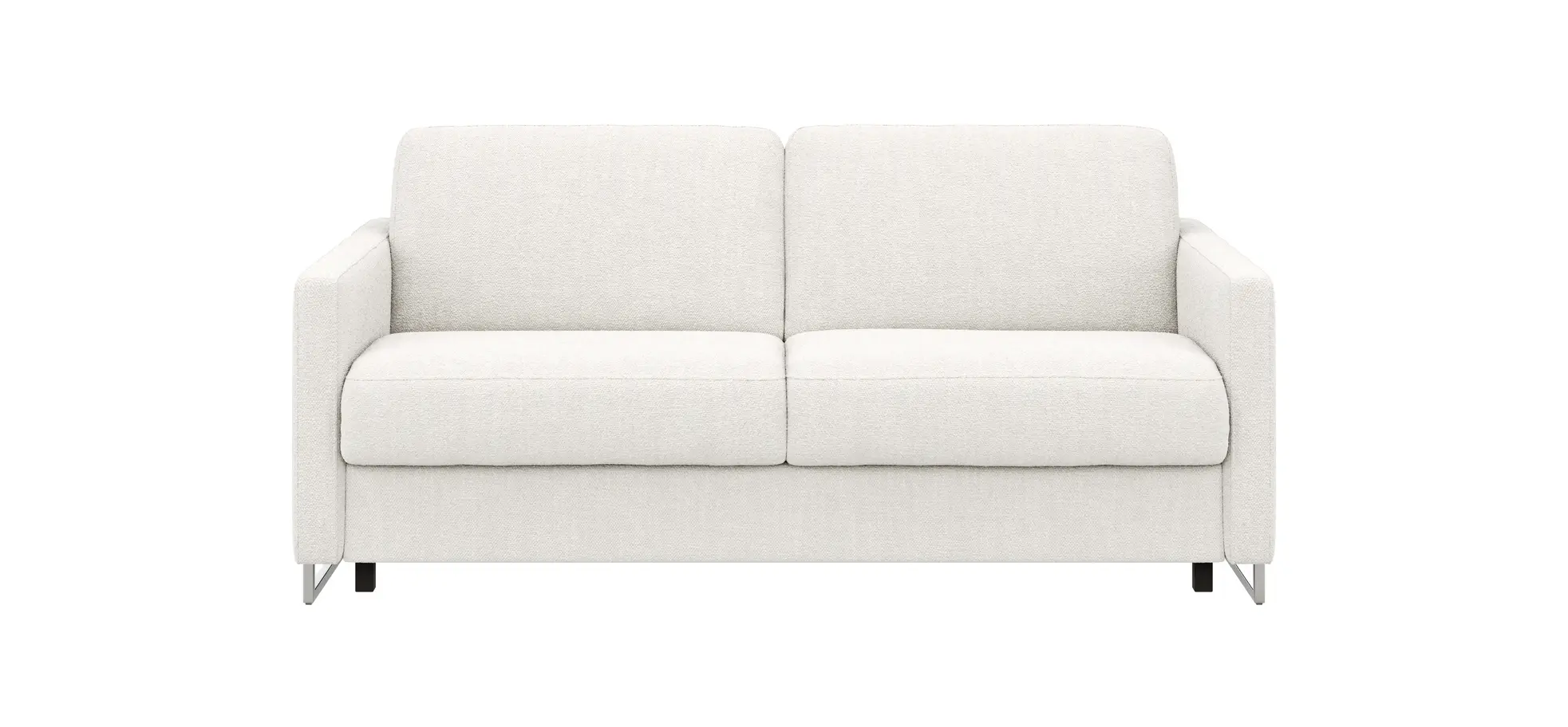 Sofa Nuoro - 2,5-Sitzer inkl. Schlaffunktion, Armlehne mit Kufe, Stoff, Natur 109136