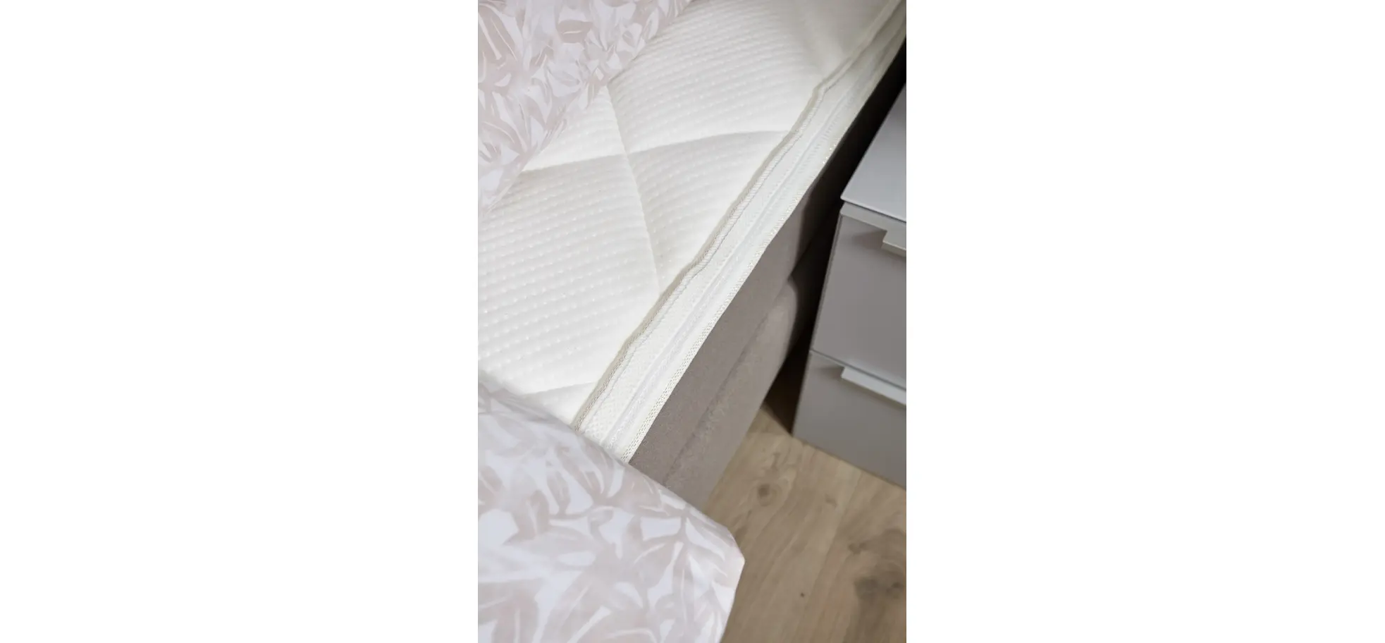 Boxspringbett Valencia - Liegefläche ca. 160x200 cm, Stoff, Mauve