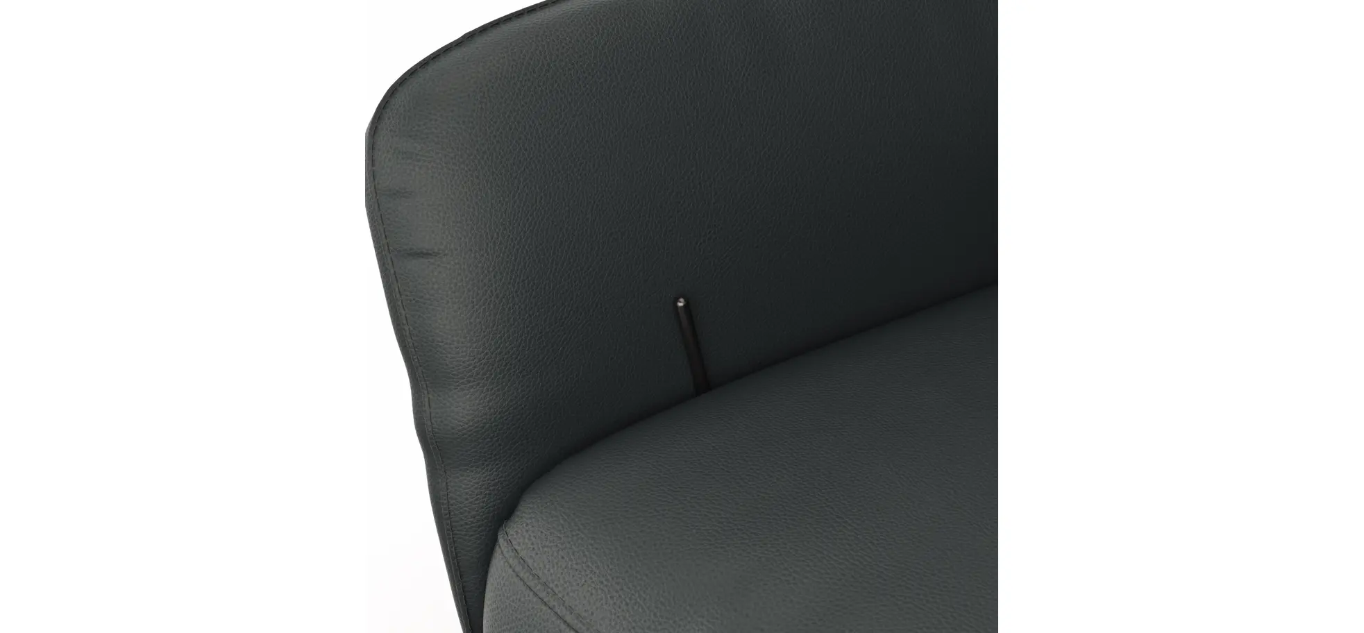 Sessel Noto Relax II - Rückenlehne verstellbar, Leder, schwarz