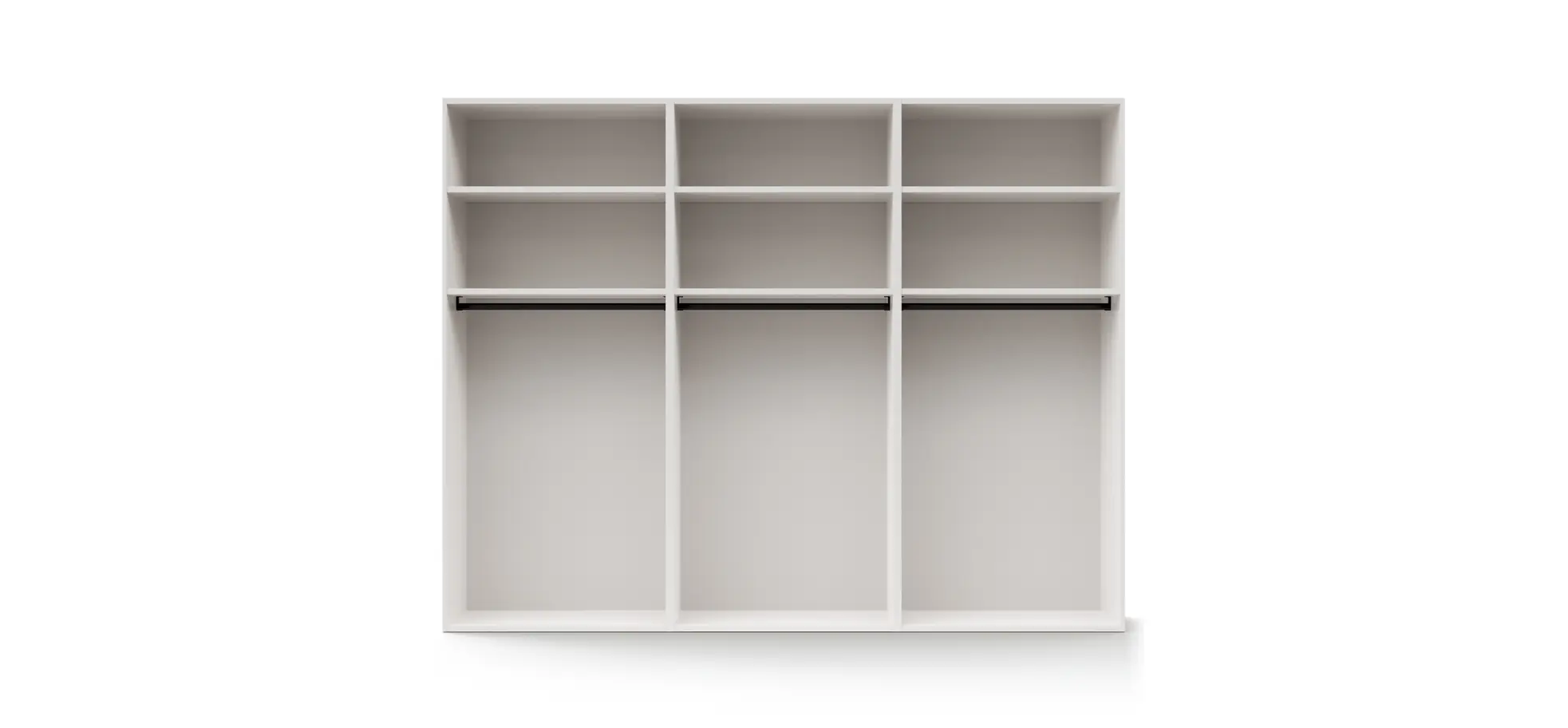 Drehtürenschrank Matera - BTH ca. 301x60x235 cm, Lack Matt, Weiß