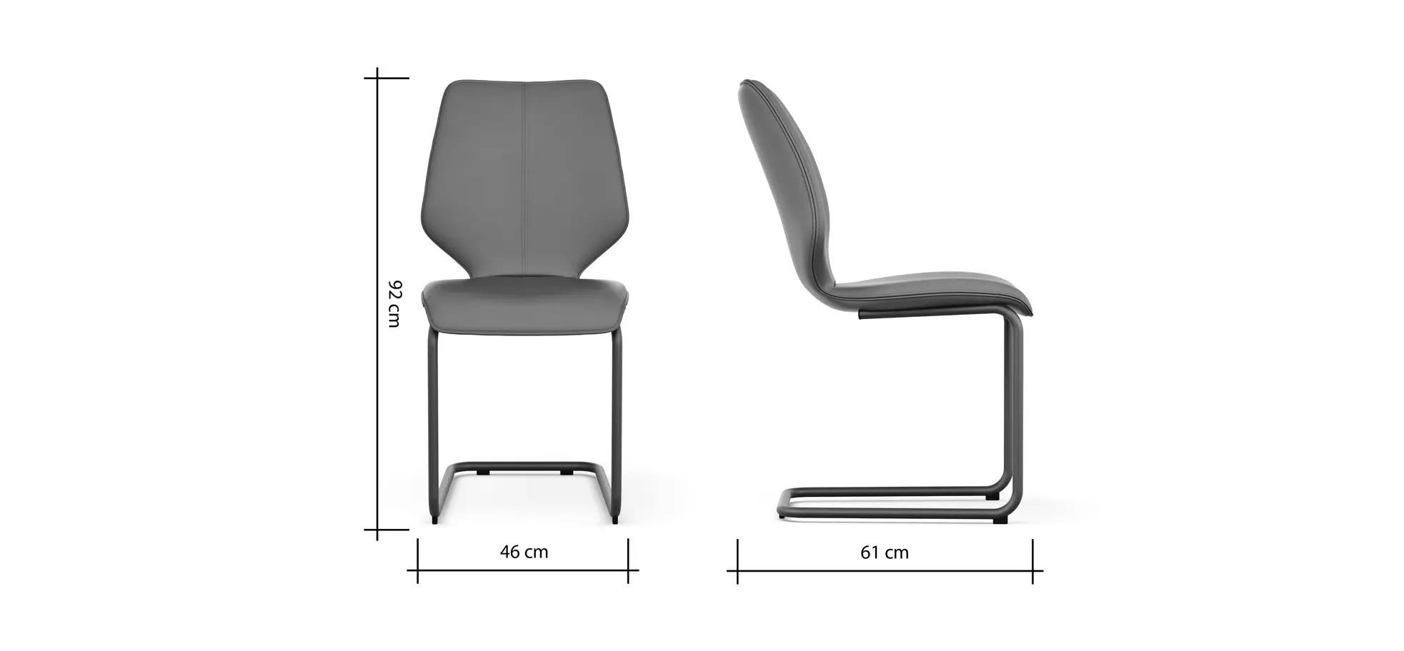 Freischwinger Penthouse - Leder, Braun