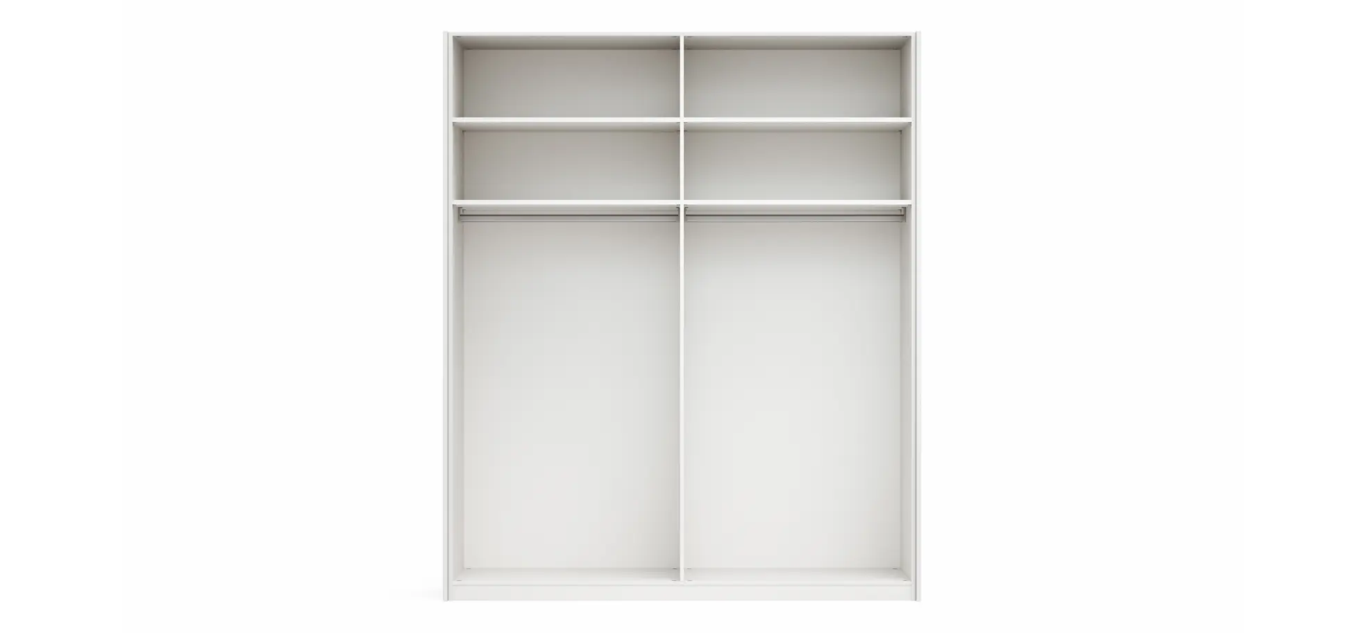 Drehtürenschrank Viana - B ca. 204 cm, Lack, Weiß, Riffholz, Wildeiche