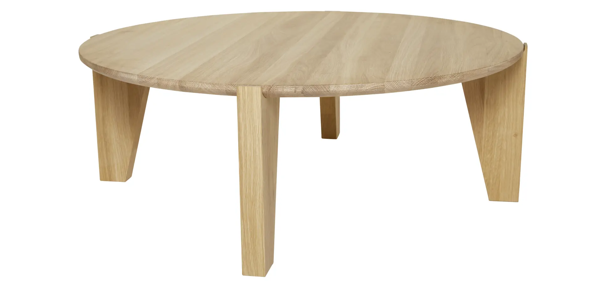 Couchtisch Cono - DH ca. 90x42 cm, Eiche massiv Bianco