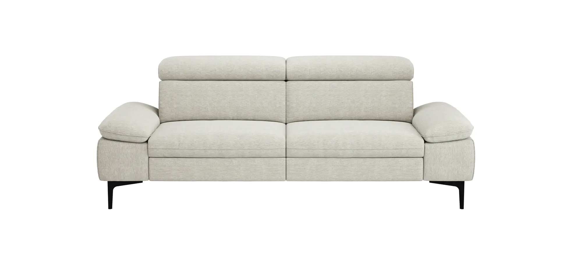 Sofa Felipa - 3-Sitzer inkl. Kopfteil verstellbar, Stoff, Natur 105054