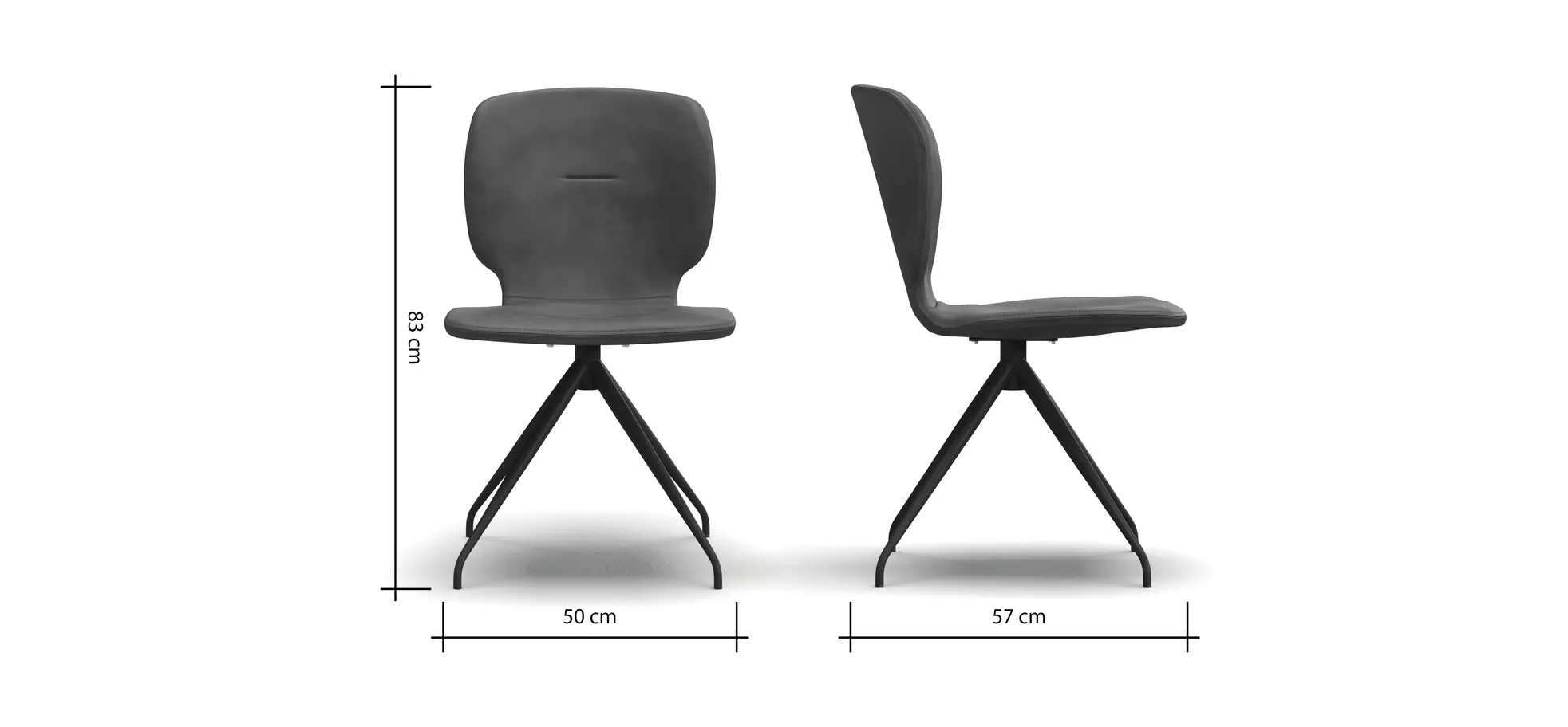 Stuhl Saltino - Leder, Dunkelbraun