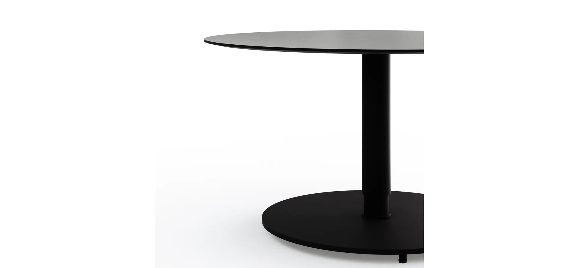 Couchtisch Camas - LBH ca. 75x75x42 cm, Keramik, Schwarz