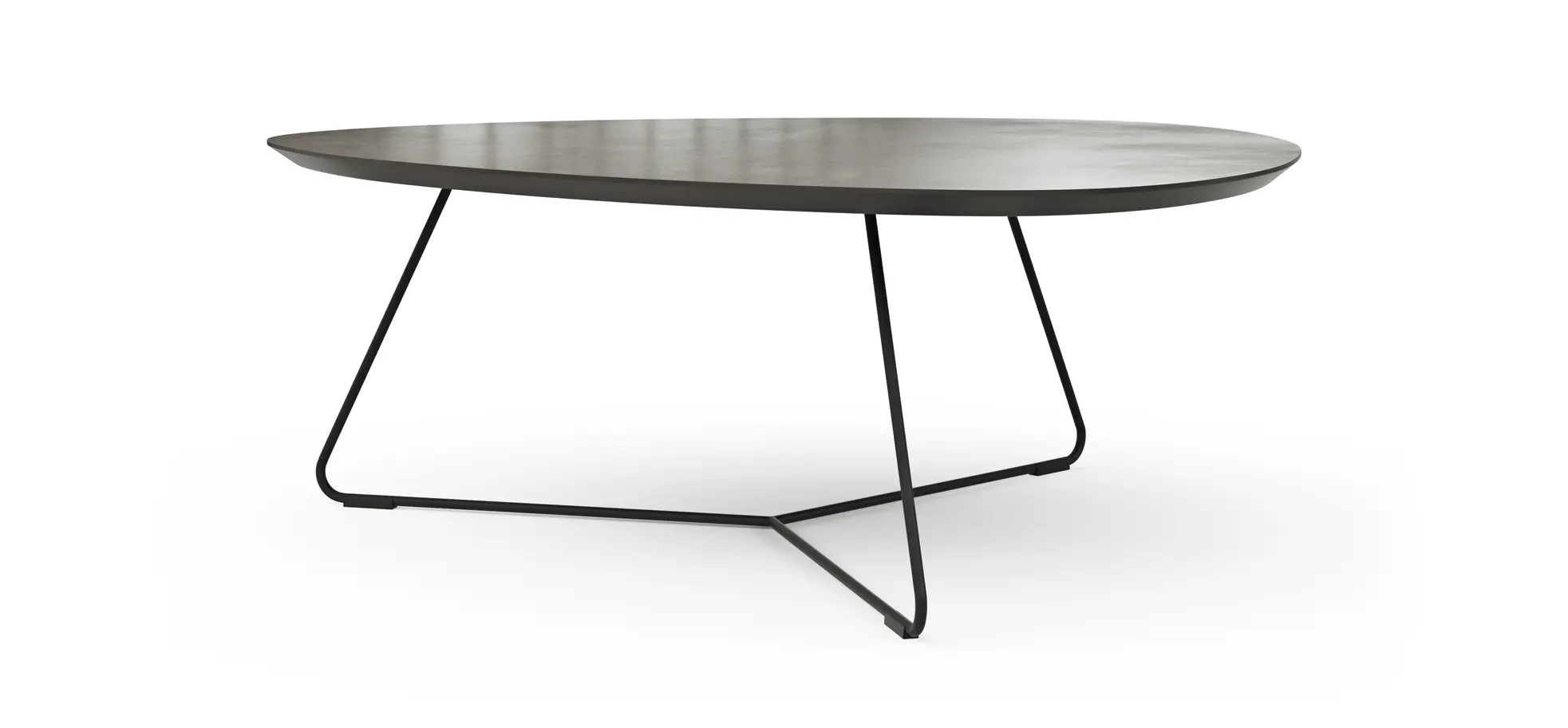 Couchtisch Fano - LBH ca. 87x78x33 cm, HPL Laminat, Graubraun