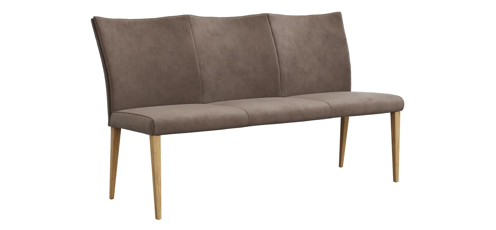 Polsterbank Florea - Breite ca. 155 cm, Stoff, Dunkelbraun 3027578