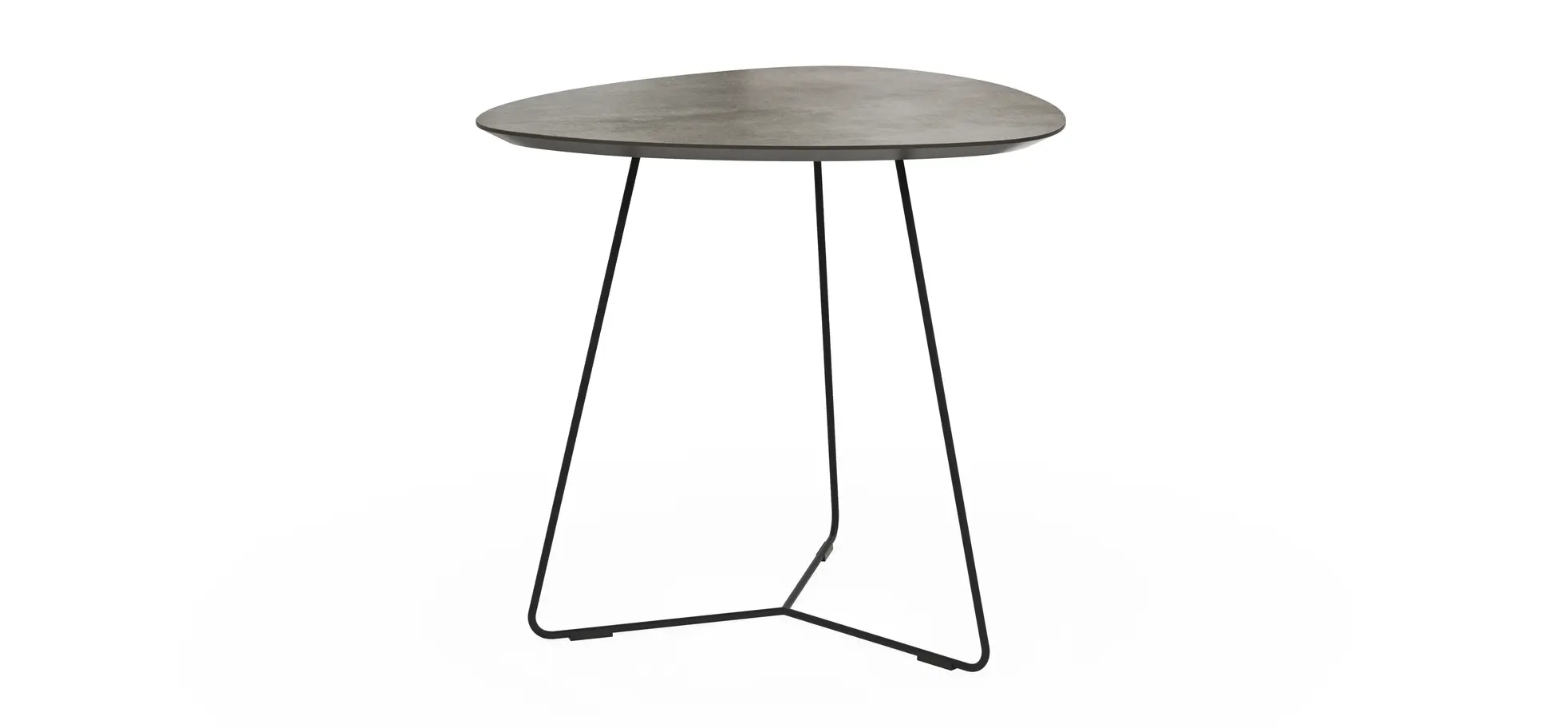 Ecktisch Fano - LBH ca. 59x50x55 cm, HPL Laminat, Graubraun