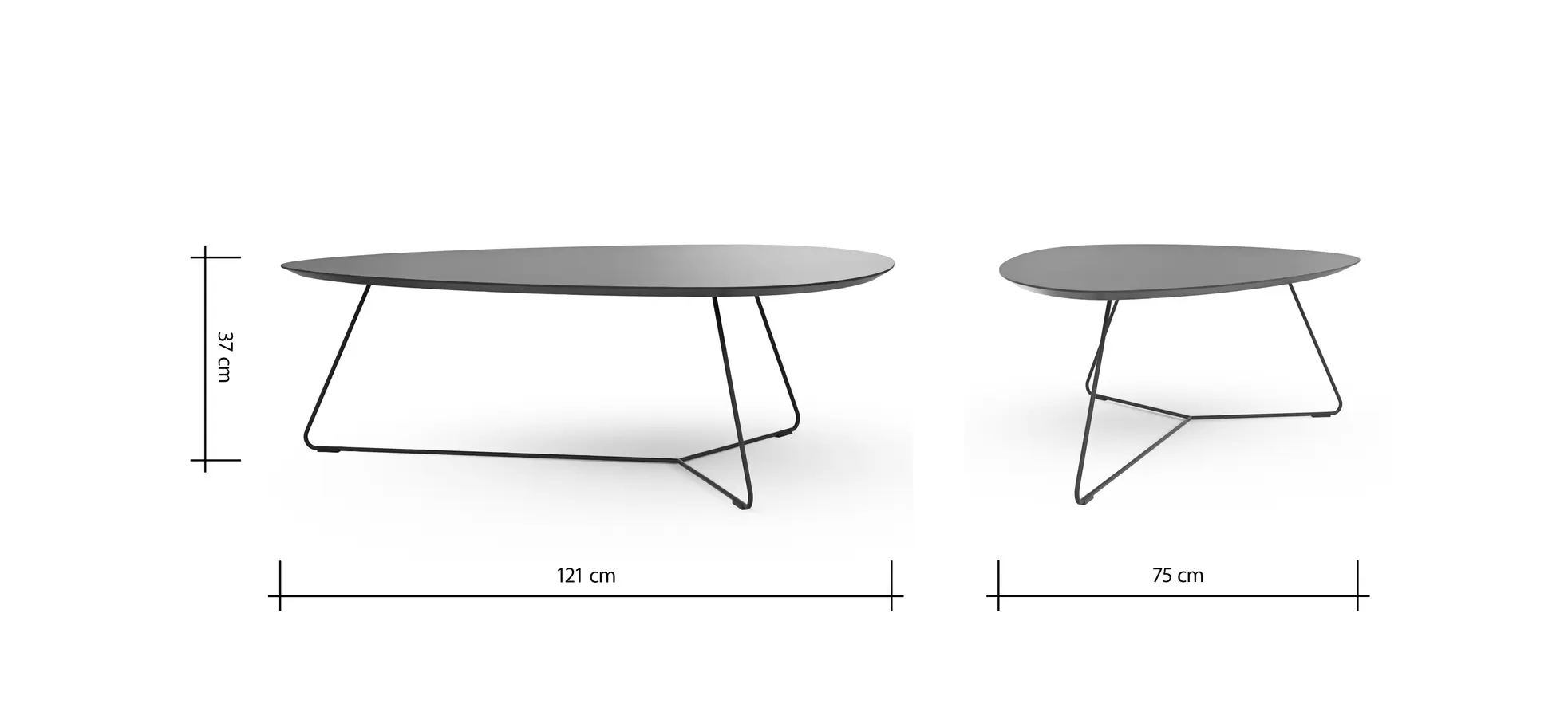 Couchtisch Fano - LBH ca. 121x75x38 cm, Fenix, Siena