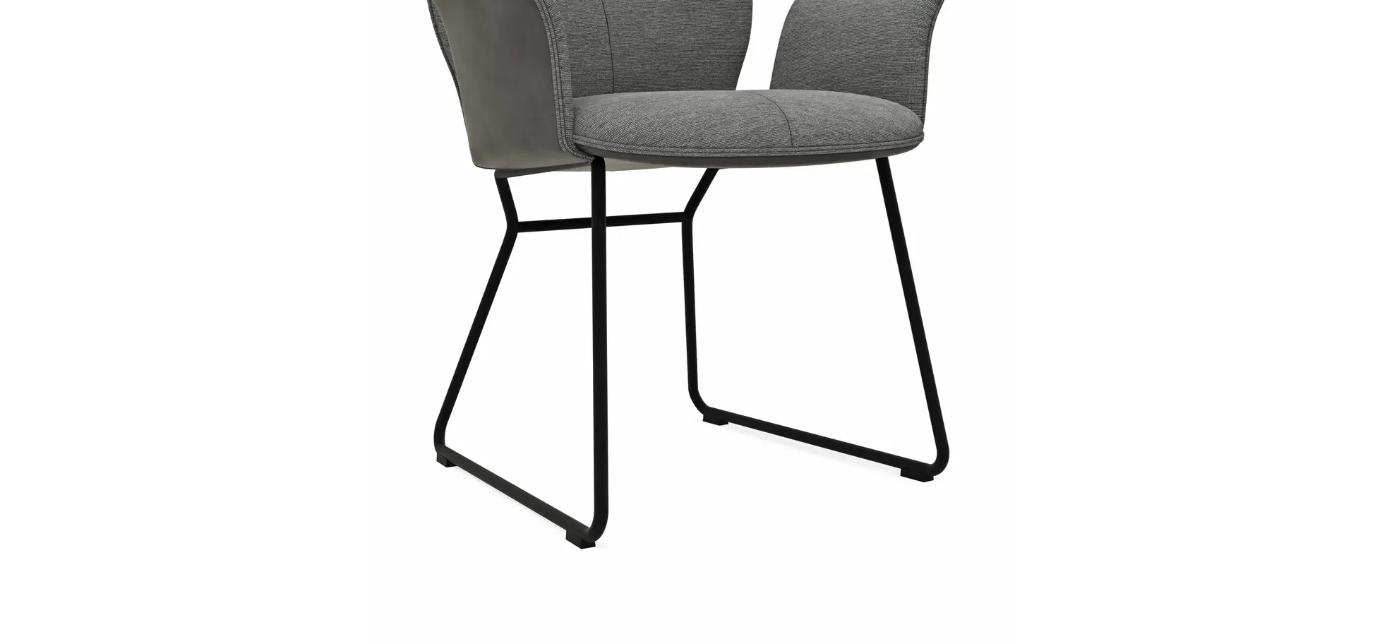 Armlehnstuhl Dinner - Stoff, Grau