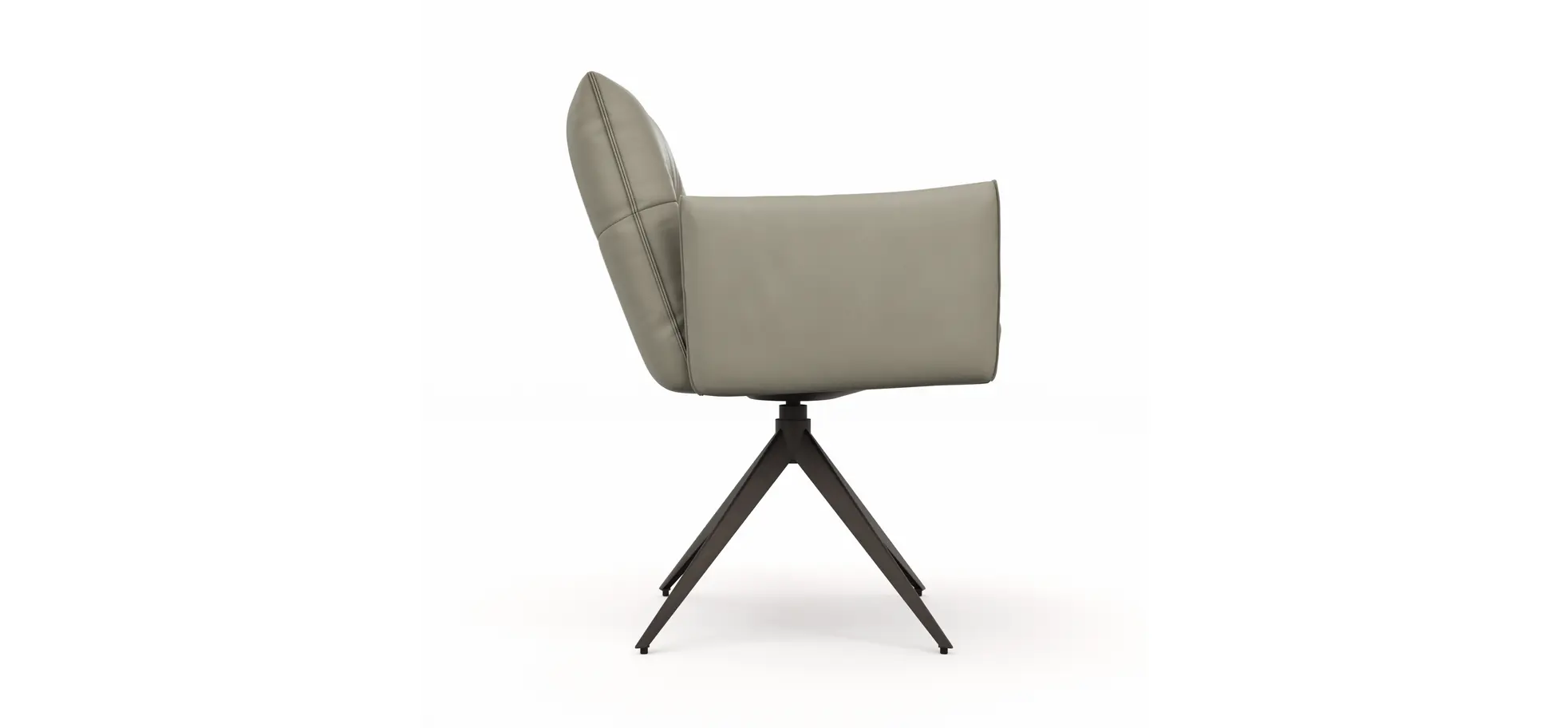 Armlehnstuhl Coscino - Leder, Safari