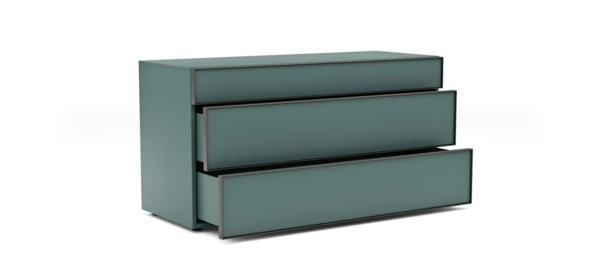 Kommode Loretto - BHT ca. 135x70x53 cm, Lack matt, Salbeigrün