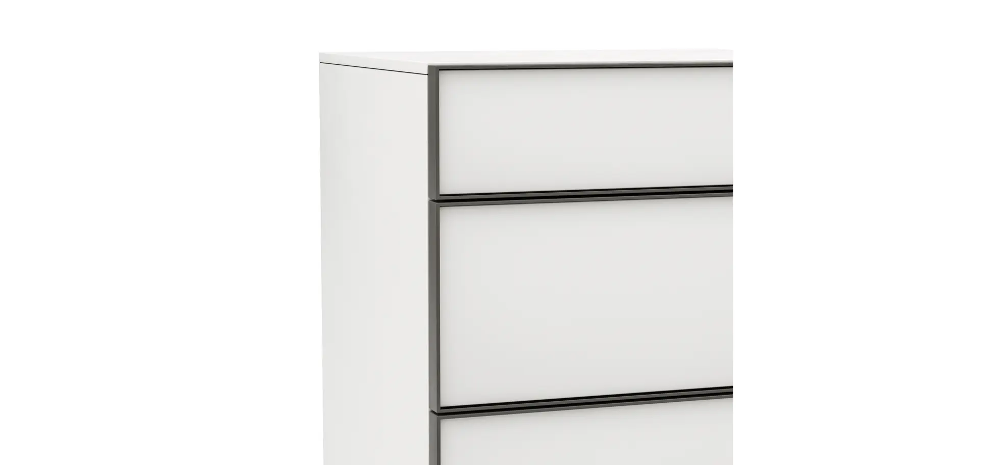 Kommode Loretto - BHT ca. 60x115x53 cm, Lack matt, Weiß