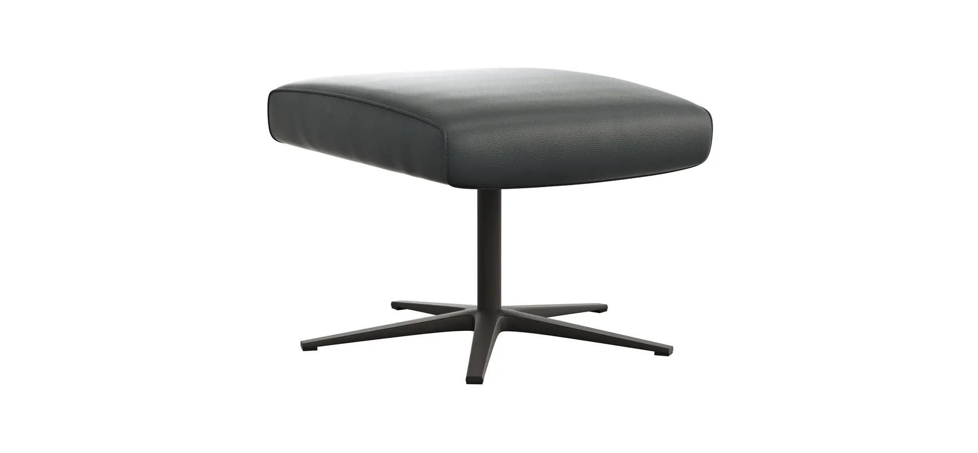 Hocker Noto Relax II - Leder, Schwarz