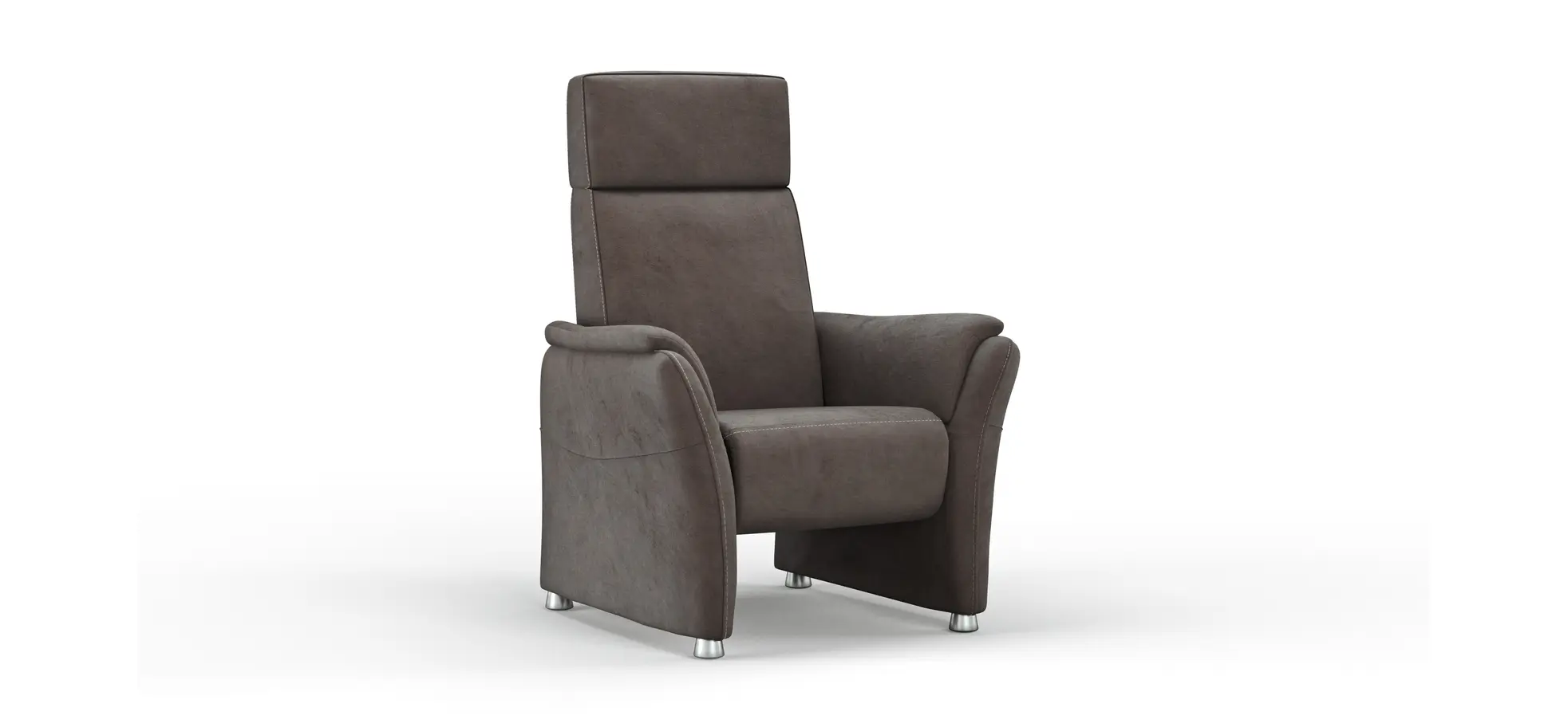 Relaxsessel Arima H - Kopf-/Fußteil/Rückenlehne verstellbar, Stoff, Dunkelbraun