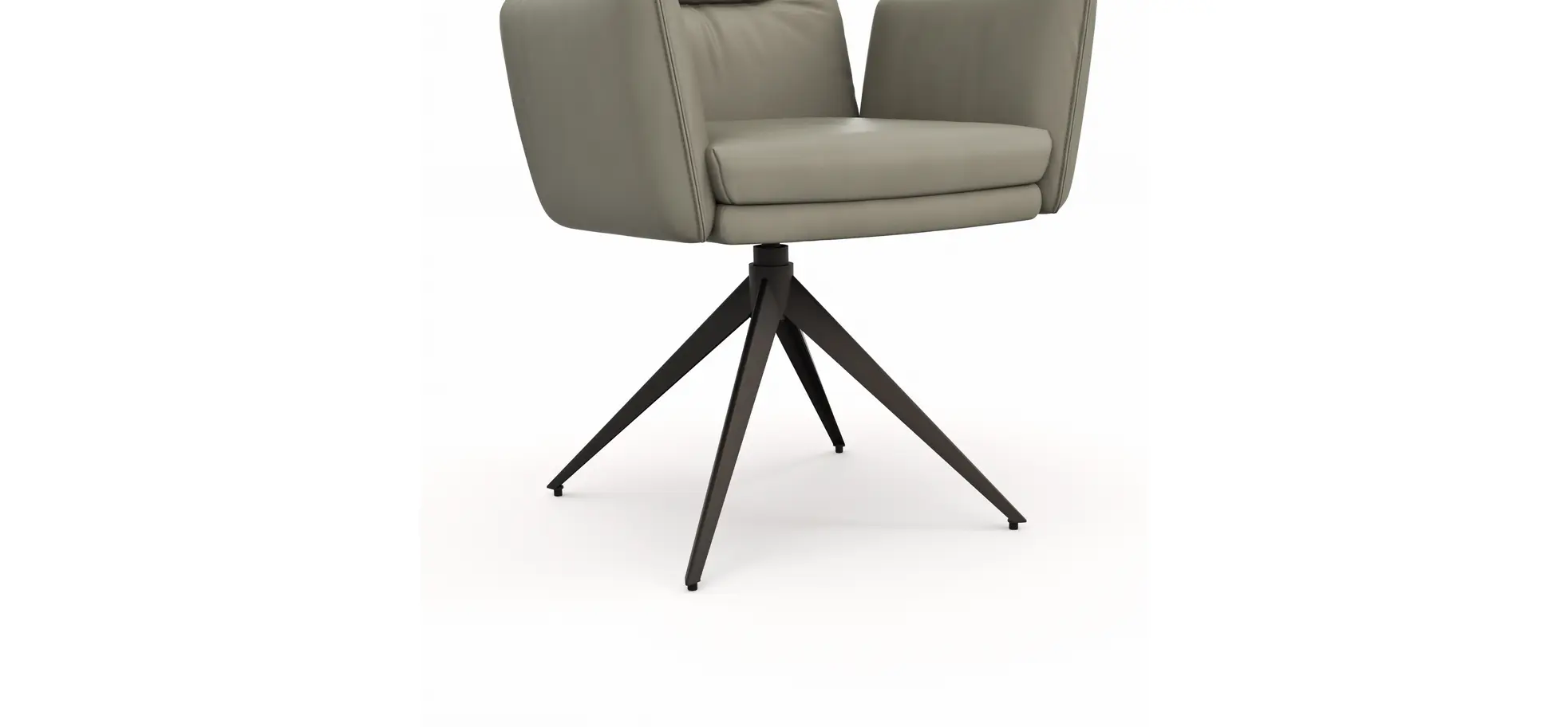 Armlehnstuhl Coscino - Velour, Graubeige