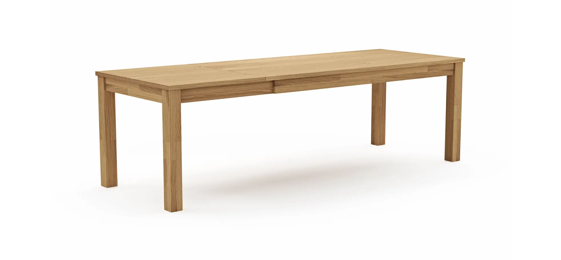 Esstisch Dinner - verlängerbar, LB ca. 180x90 cm, Wildeiche massiv