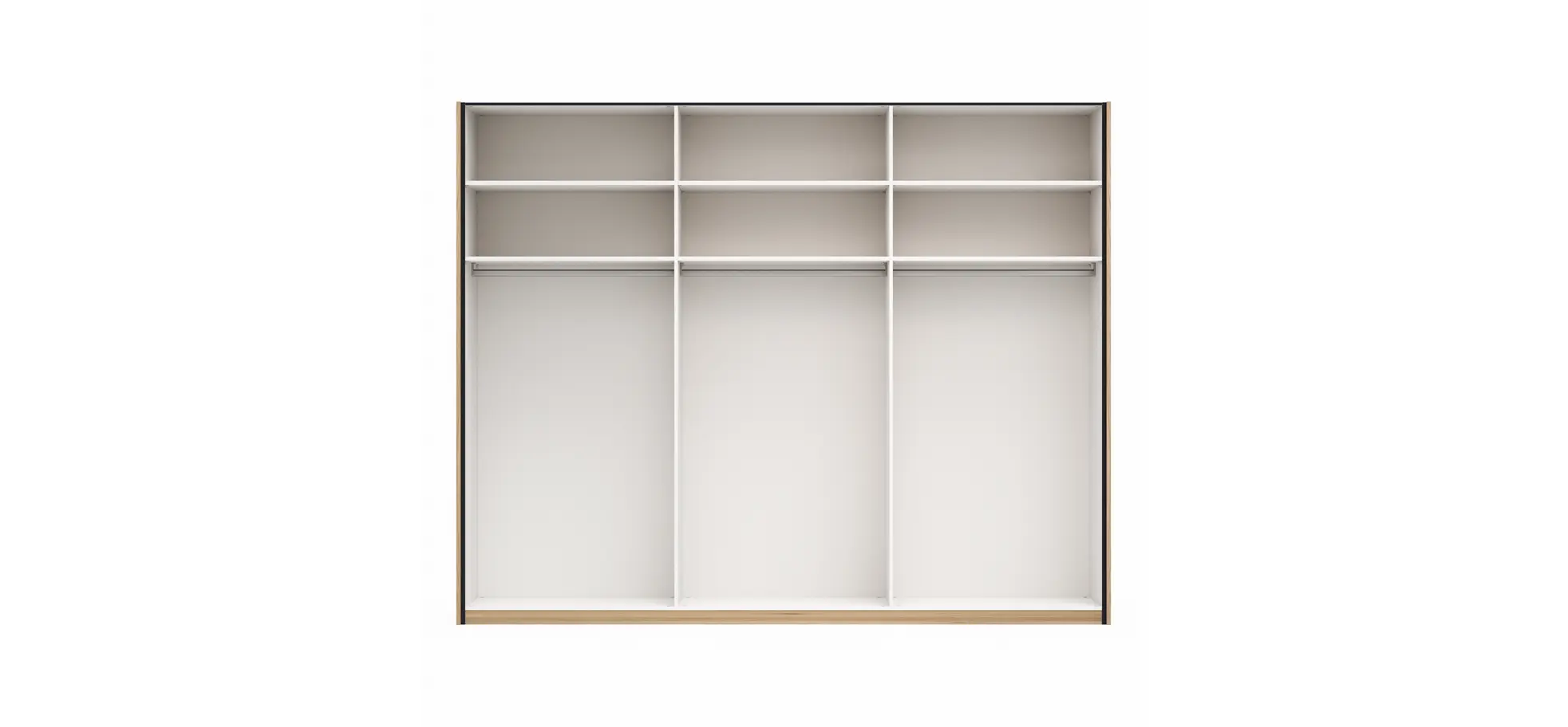 Drehtürenschrank Viana - B ca. 303cm, Lack, Anthrazit