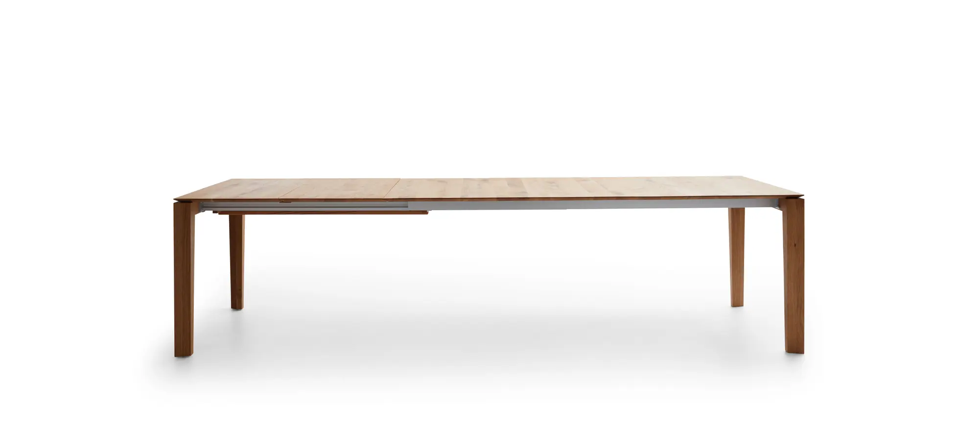 Esstisch 3400 - ausziehbar, LB ca. 200x100 cm, Asteiche massiv, Geölt, Gedrehter Fuss