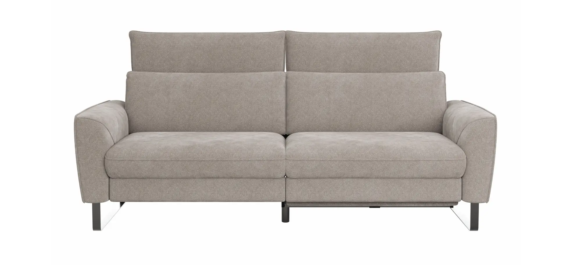 Sofa Avela - 3-Sitzer inkl. Relaxfunktion motorisch und Kopfteil verstellbar, Stoff, Bisquit 1291430746