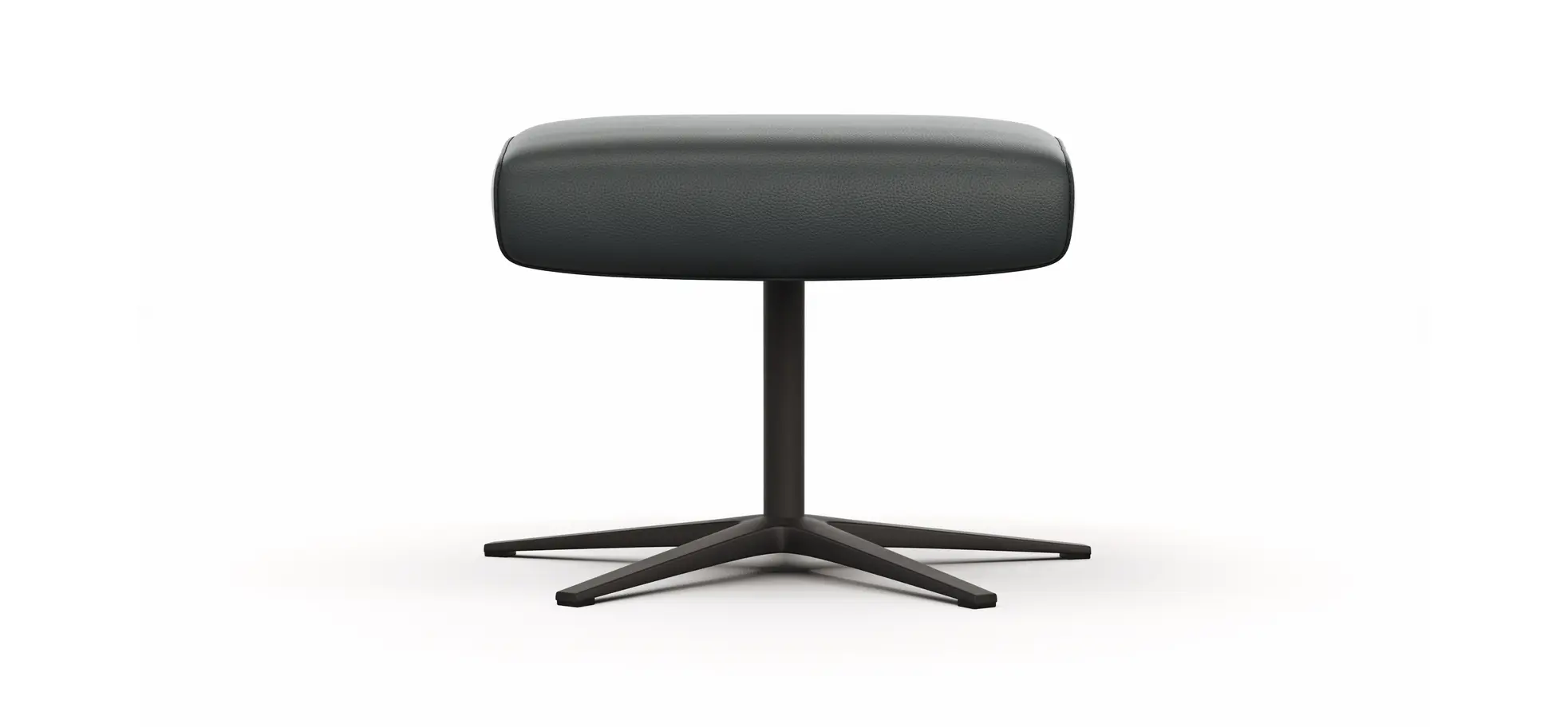 Hocker Noto Relax II - Leder, Schwarz